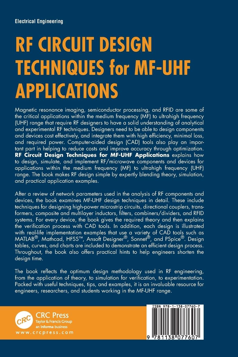 Rückseitencover RF Circuit Design Techniques for MF-UHF Applications