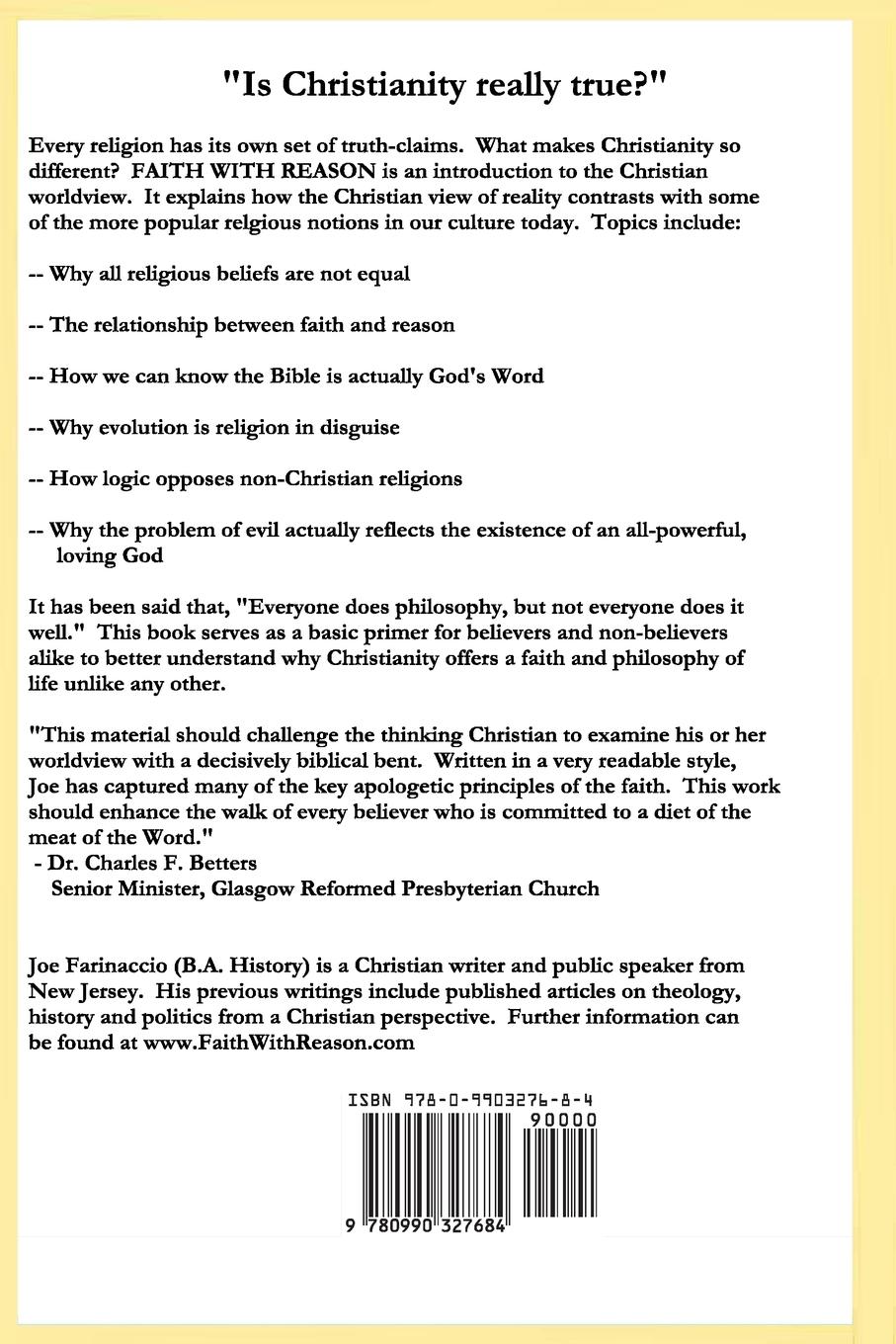 Rückseitencover FAITH WITH REASON