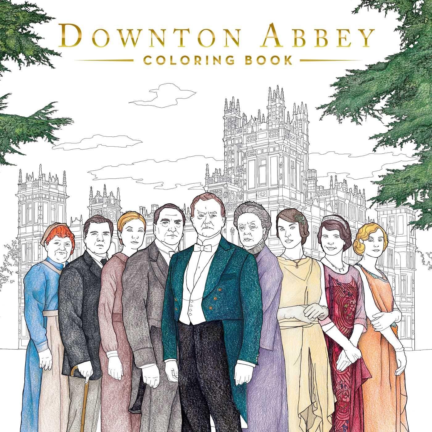 Vorderes Coverbild Downton Abbey: The Official Coloring Book (Gold Foil Gift Edition)