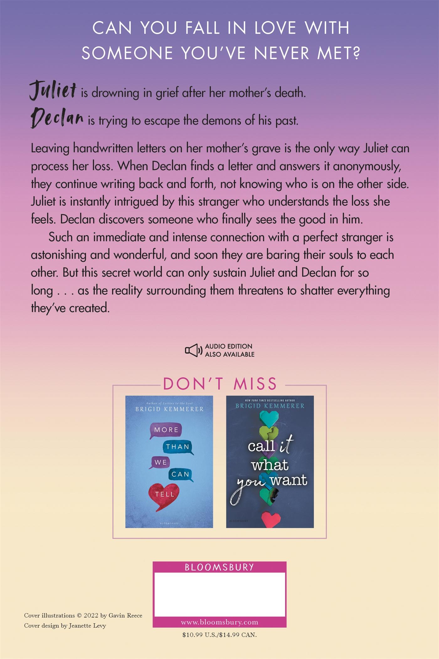 Rückseitencover Letters to the Lost