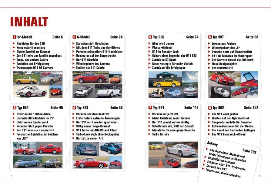 Beispielinhalt (Bild) Das Porsche 911 Buch