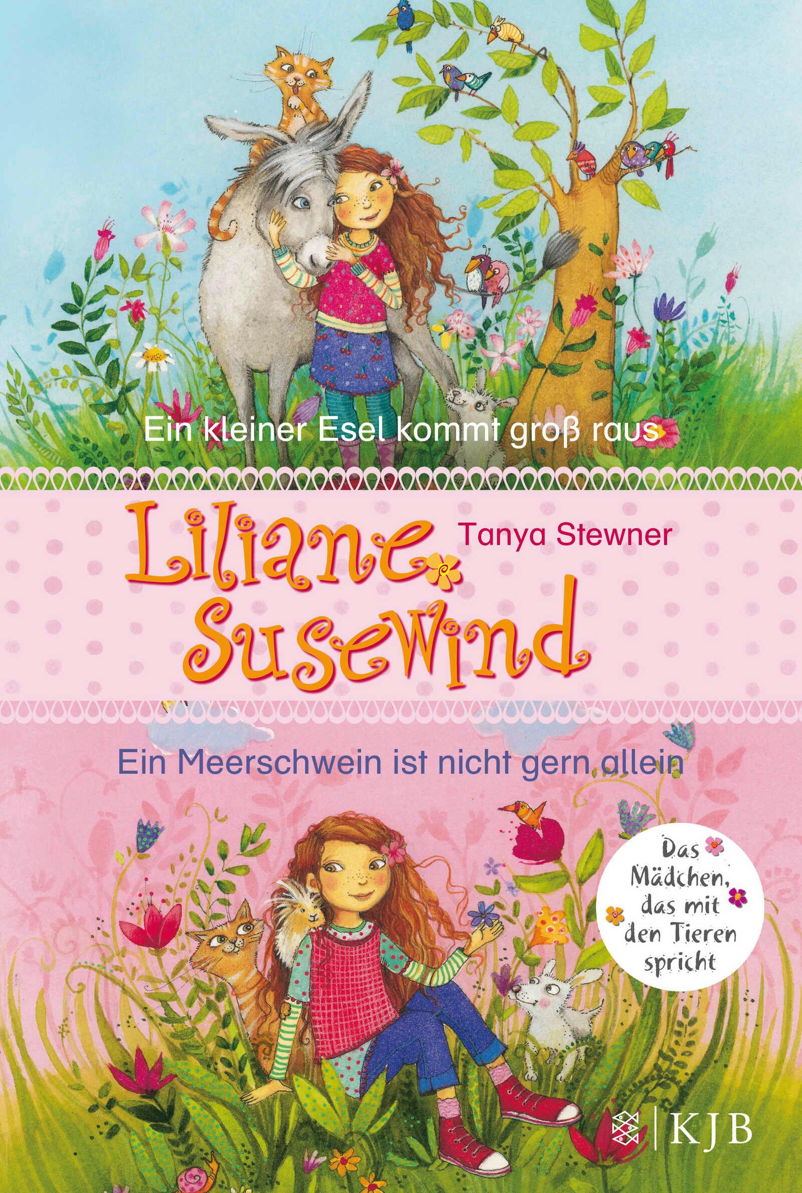 Vorderes Coverbild Liliane Susewind. Ein kleiner Esel kommt groß raus & Ein Meerschwein ist nicht gern allein. (Doppelband 1 & 2 für jüngere Leser)