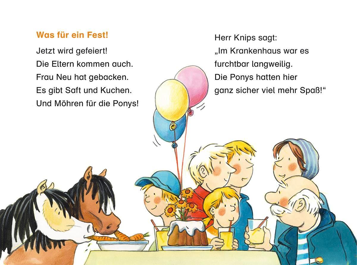 Beispielinhalt (Bild) Duden Leseprofi - Zwei Ponys halten alle auf Trab, 1. Klasse