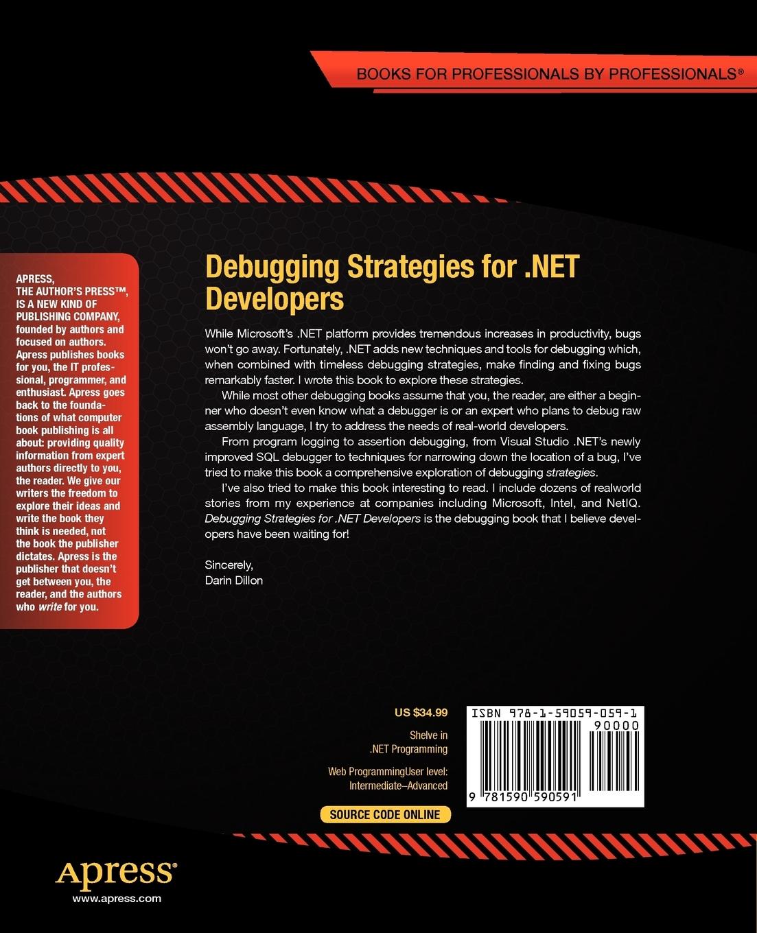 Rückseitencover Debugging Strategies for .Net Developers