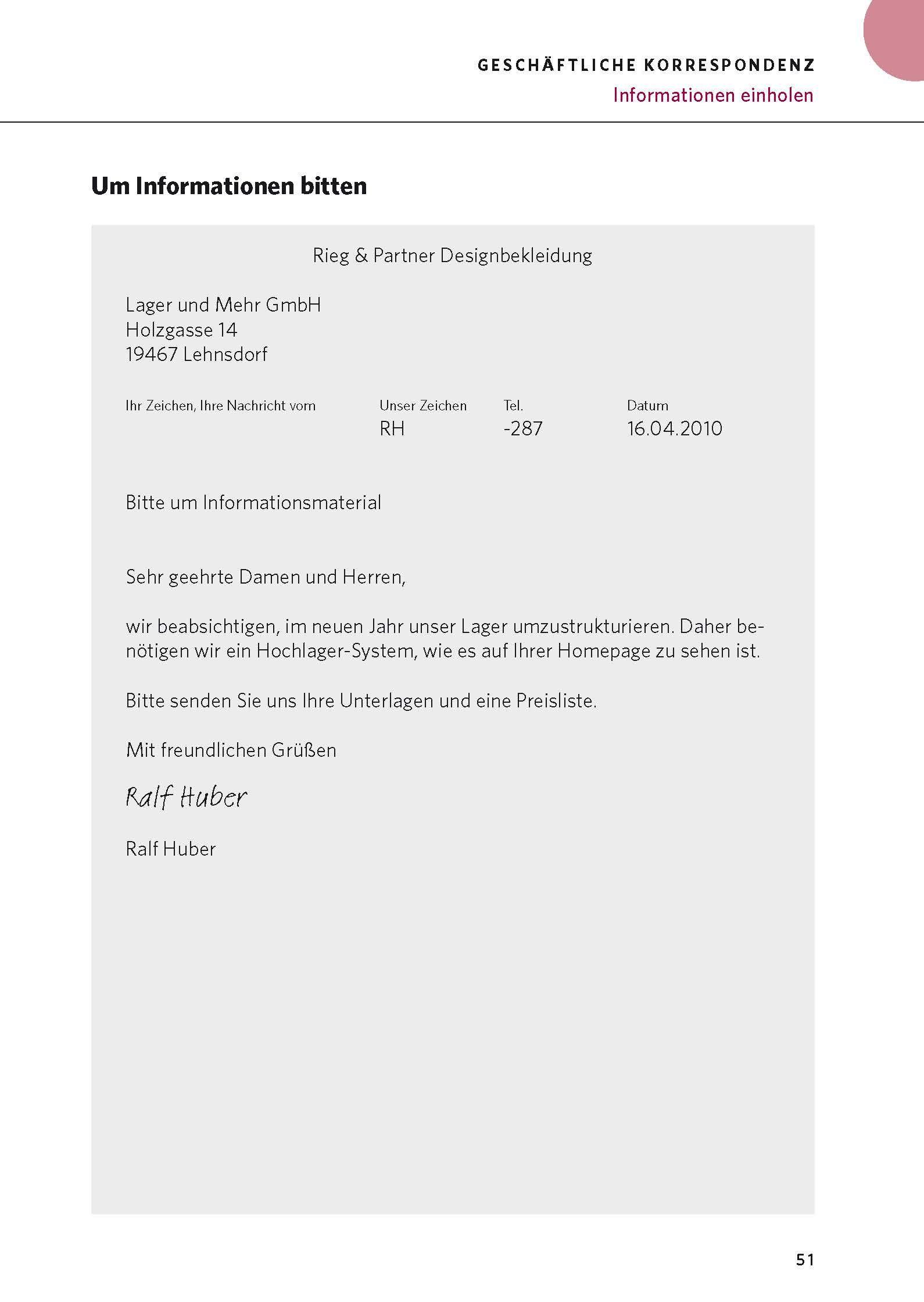Beispielinhalt (Bild) PONS Briefe, E-Mails & Bewerbungen