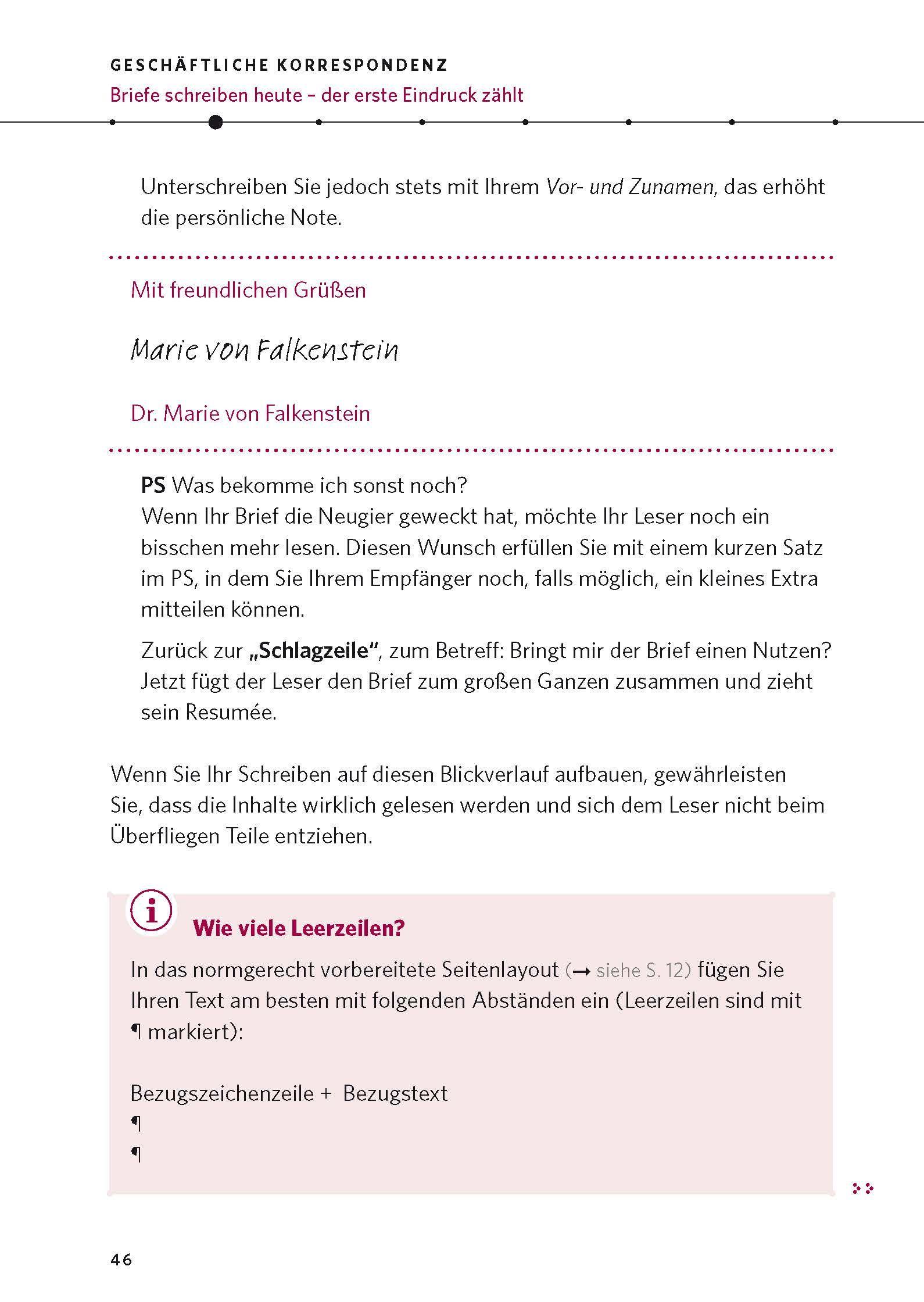 Beispielinhalt (Bild) PONS Briefe, E-Mails & Bewerbungen