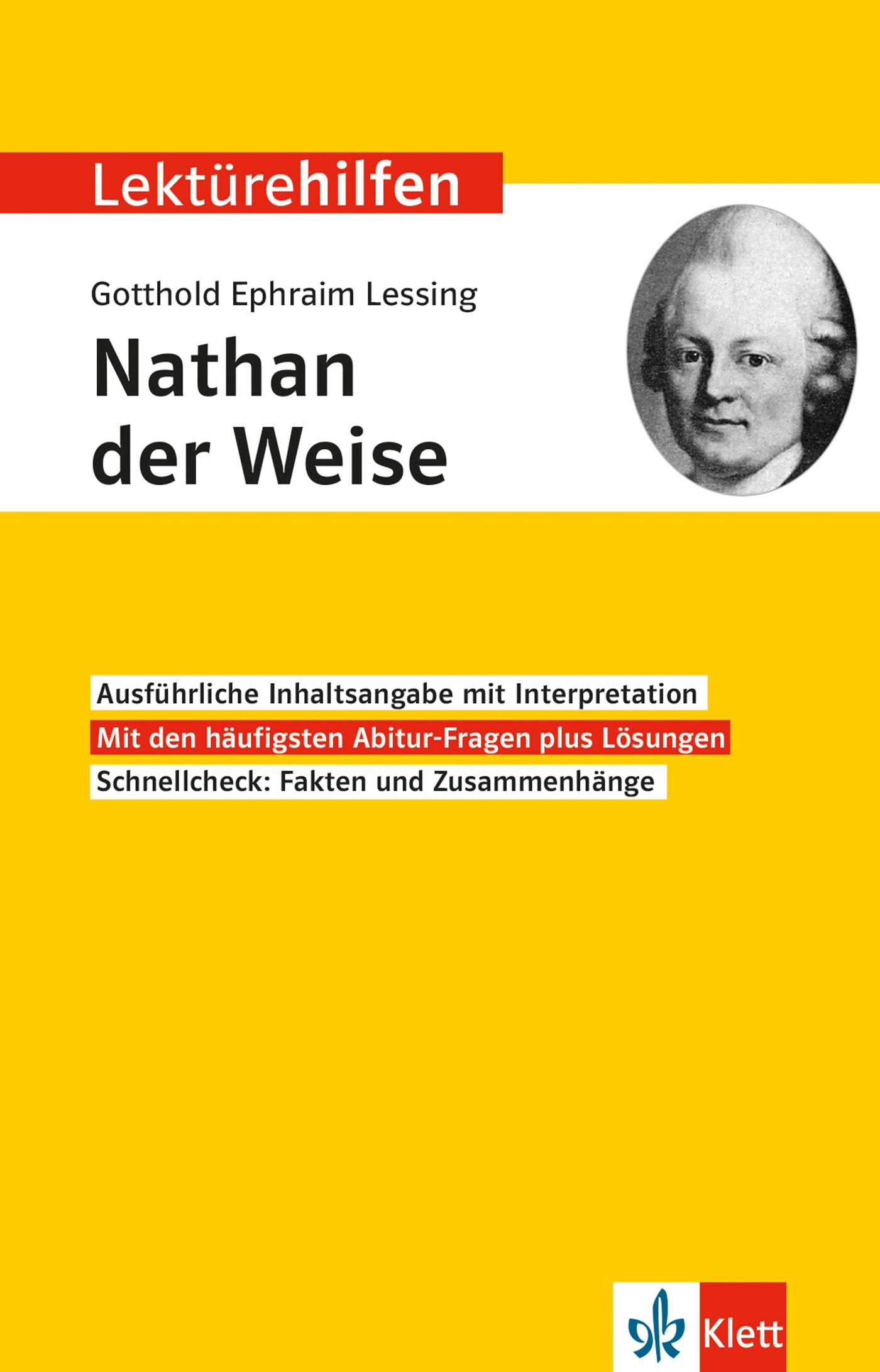 Vorderes Coverbild Lektürehilfen Gotthold Ephraim Lessing "Nathan der Weise"