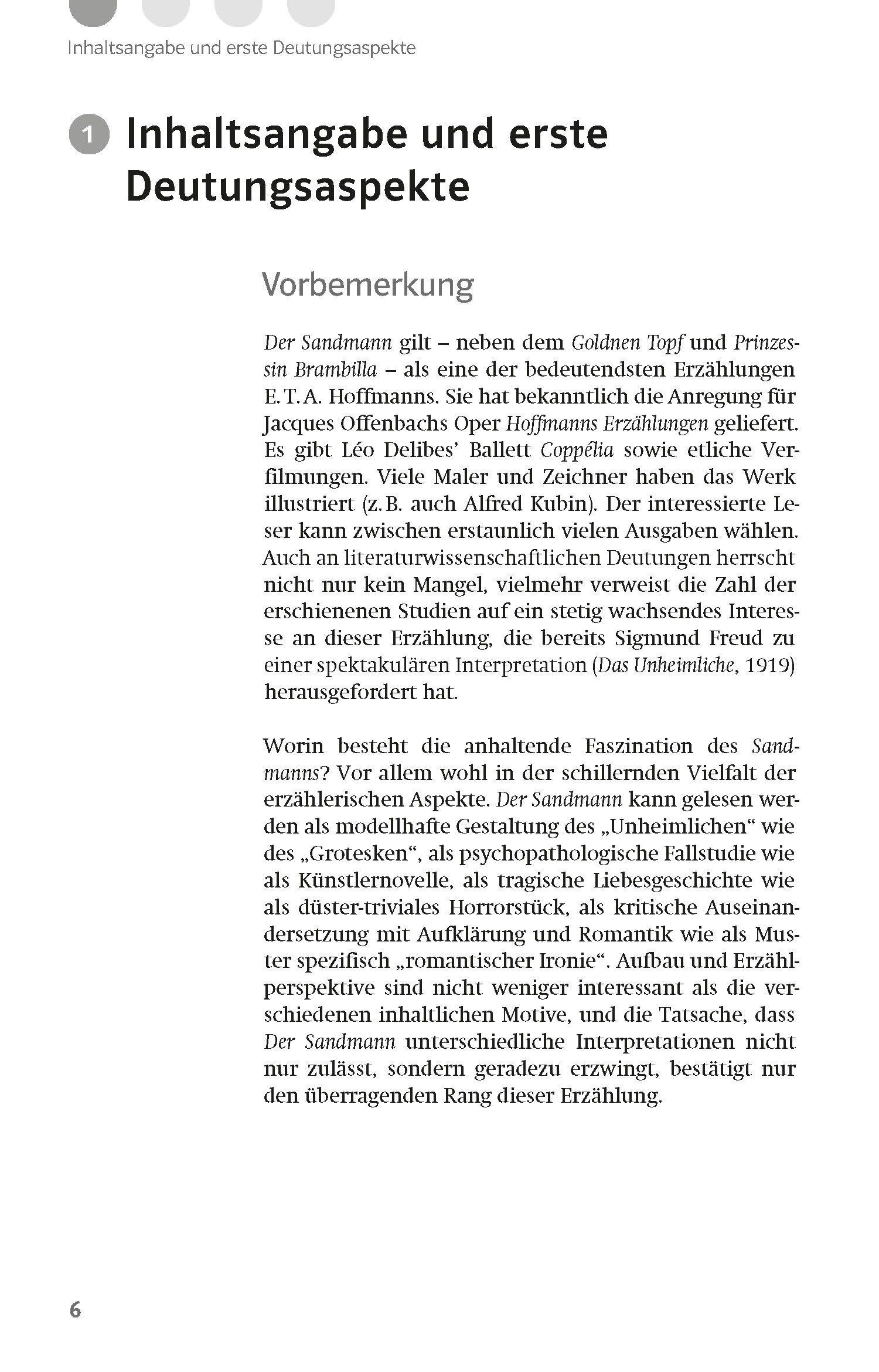 Beispielinhalt (Bild) Lektürehilfen E.T.A. Hoffmann "Der Sandmann"