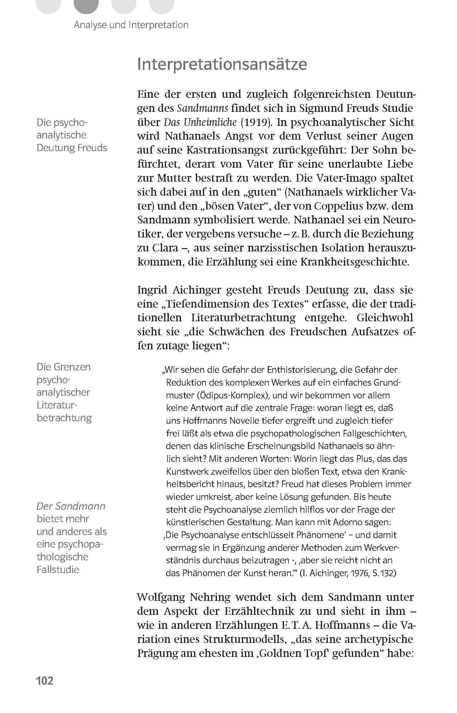 Beispielinhalt (Bild) Lektürehilfen E.T.A. Hoffmann "Der Sandmann"