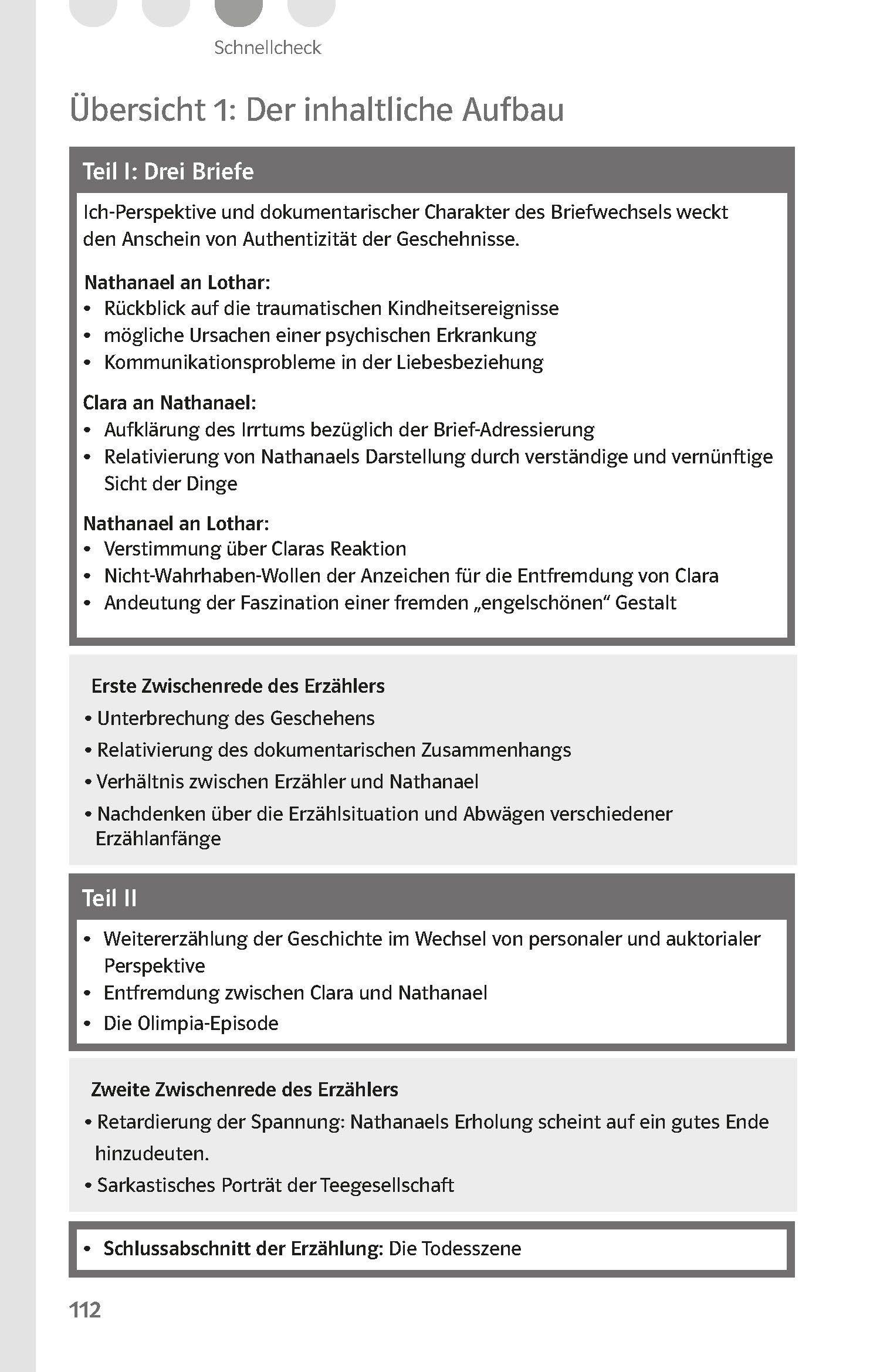 Beispielinhalt (Bild) Lektürehilfen E.T.A. Hoffmann "Der Sandmann"