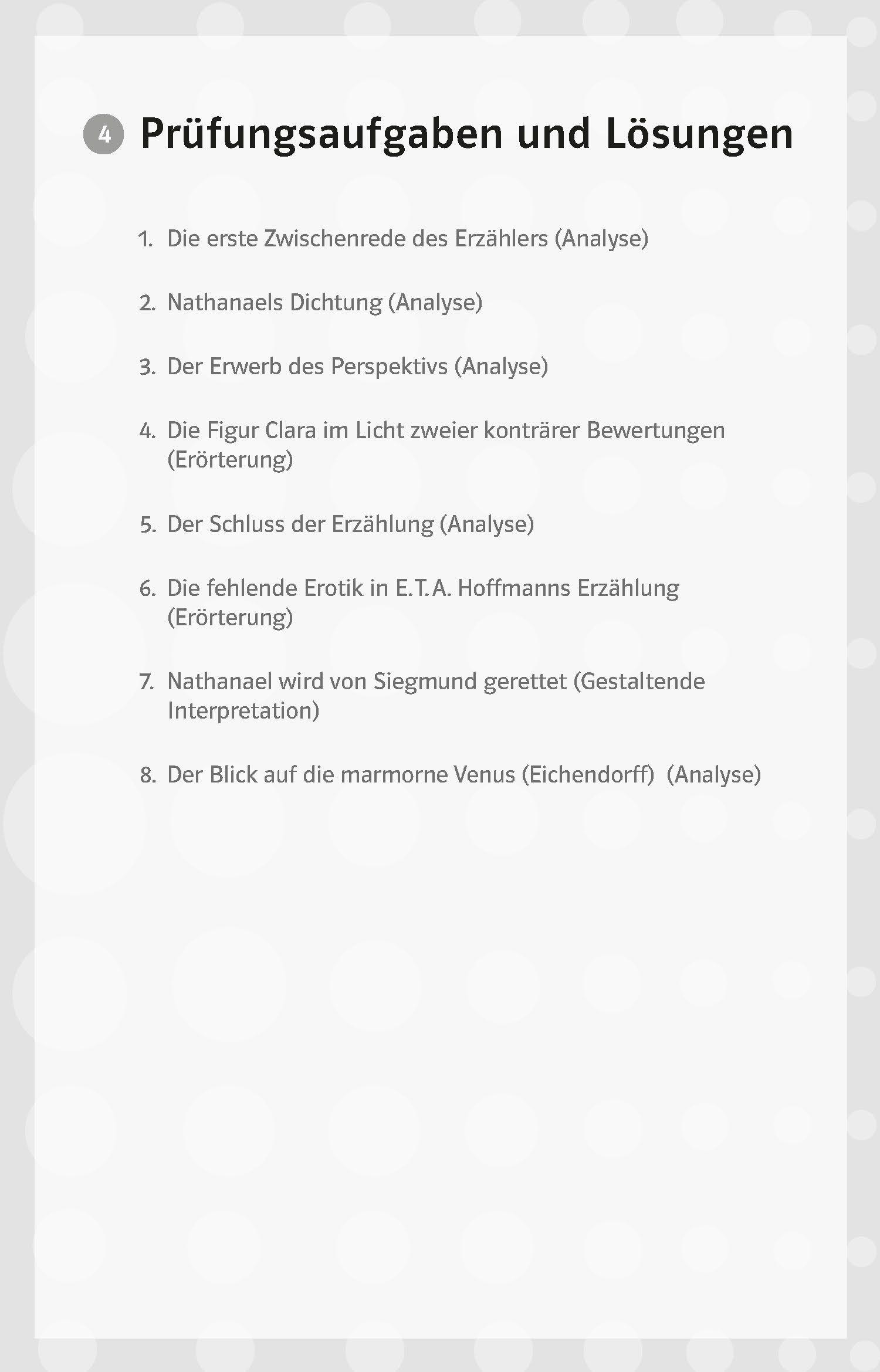 Beispielinhalt (Bild) Lektürehilfen E.T.A. Hoffmann "Der Sandmann"