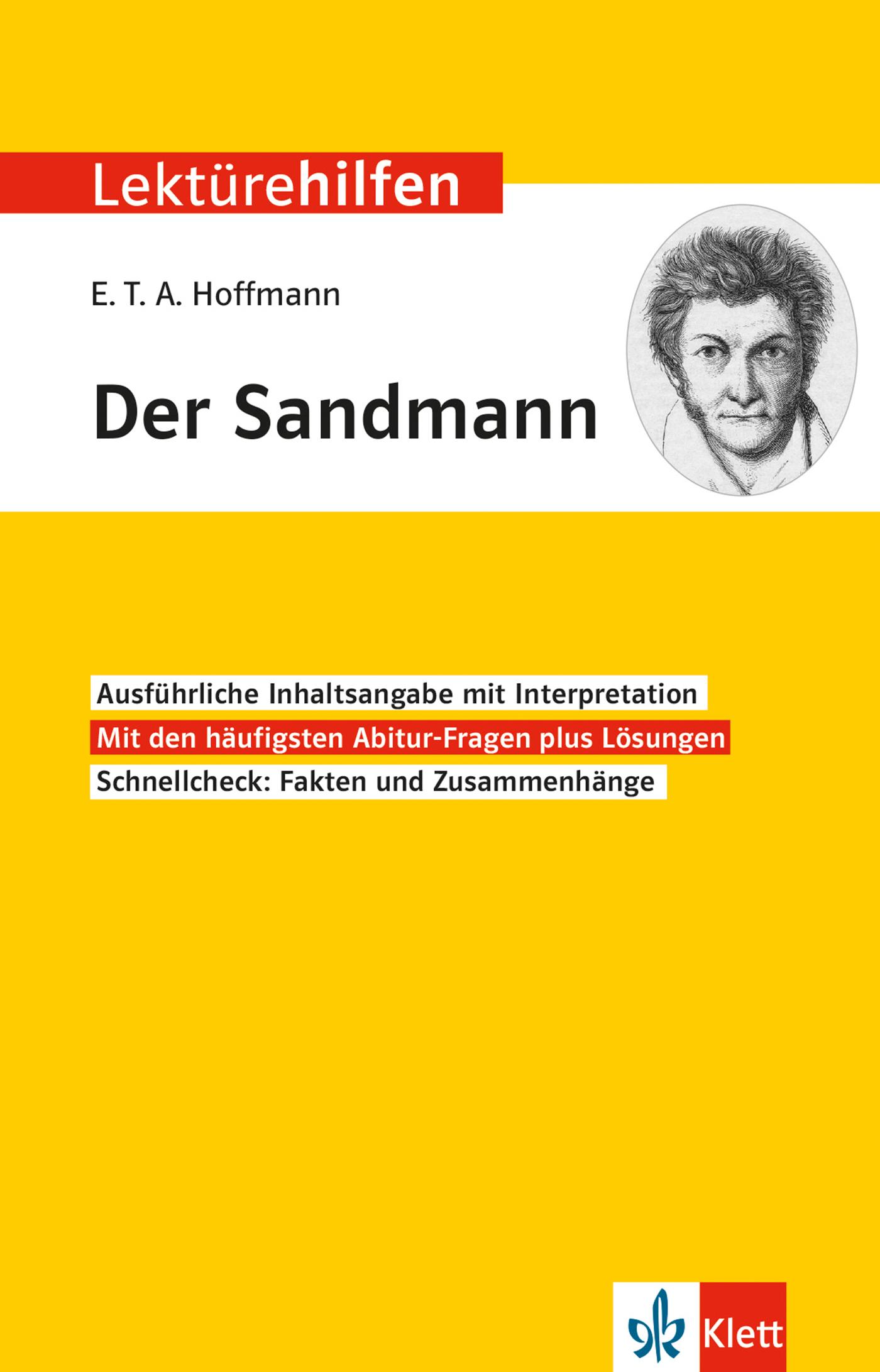 Vorderes Coverbild Lektürehilfen E.T.A. Hoffmann "Der Sandmann"