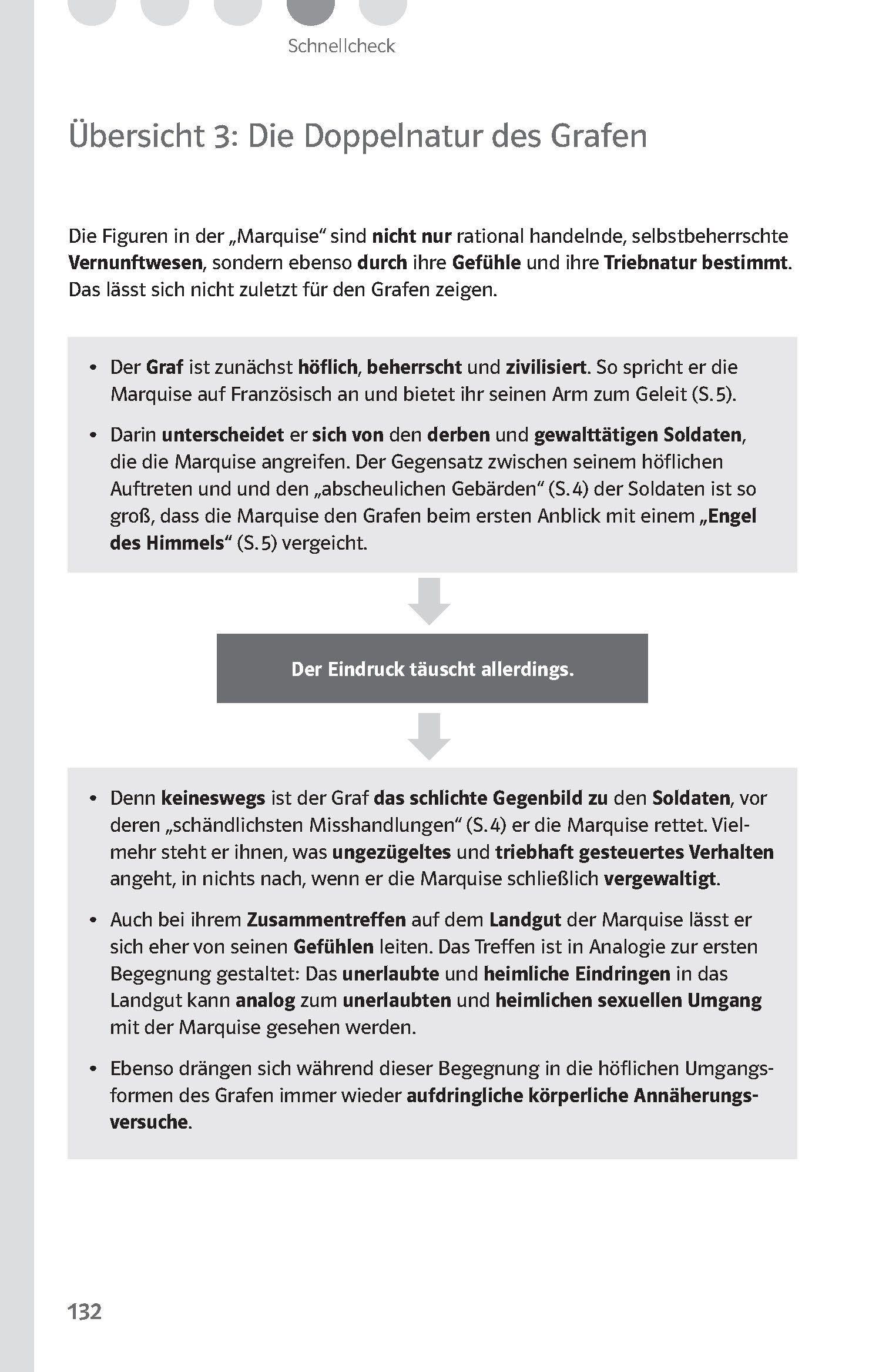 Beispielinhalt (Bild) Lektürehilfen Heinrich von Kleist "Die Marquise von O.../Das Erdbeben in Chili"