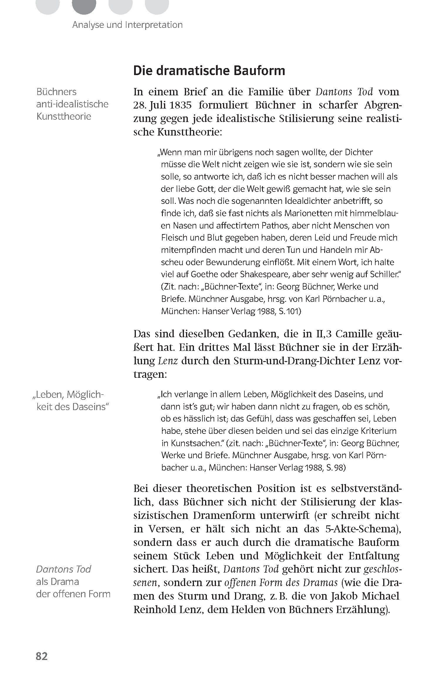 Beispielinhalt (Bild) Lektürehilfen Georg Büchner "Dantons Tod"