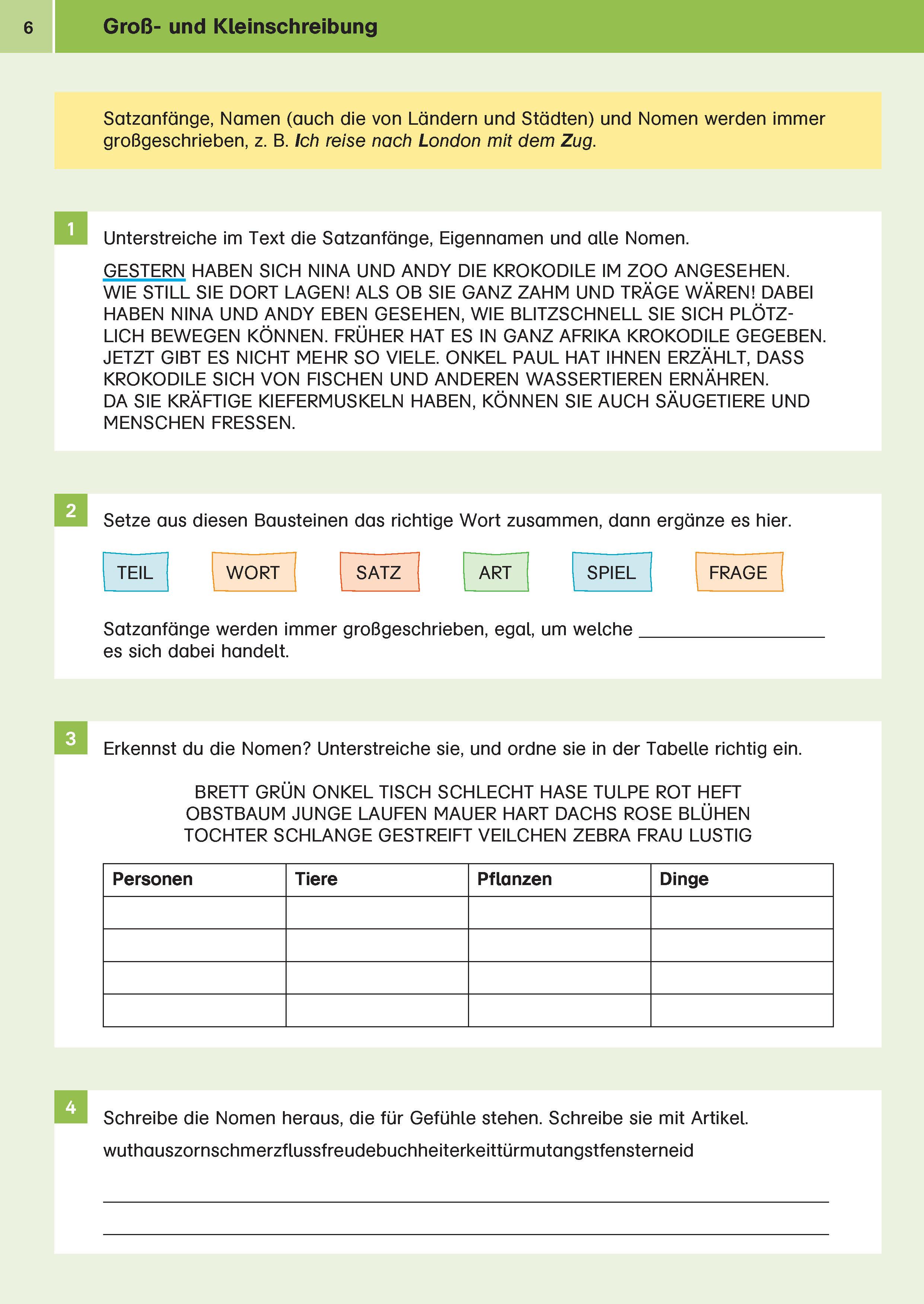 Beispielinhalt (Bild) Sicher ins Gymnasium Rechtschreibung 4. Klasse