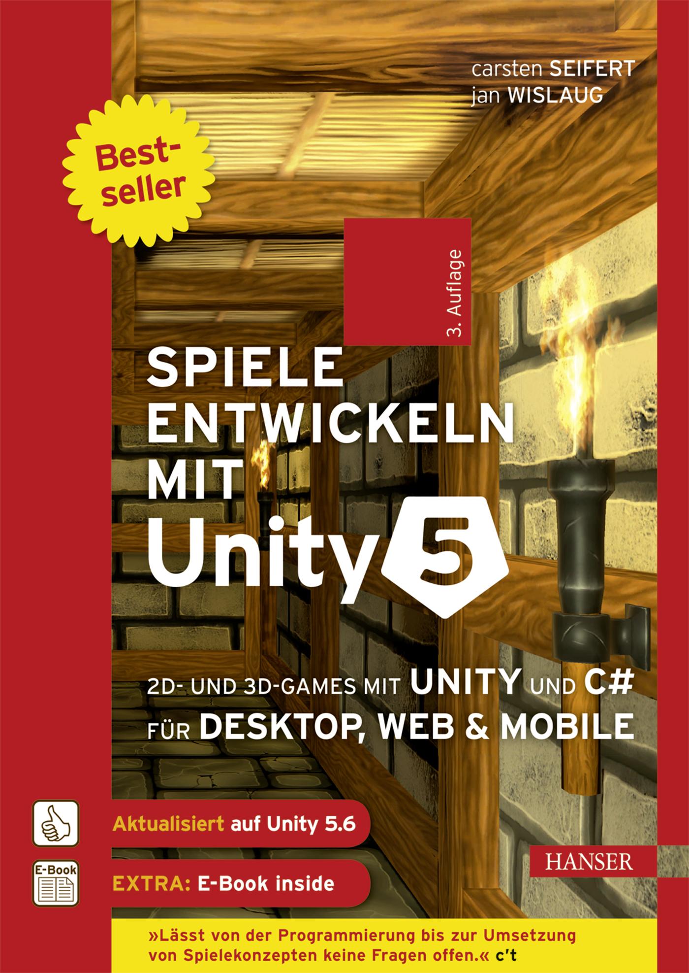 Vorderes Coverbild Spiele entwickeln mit Unity 5