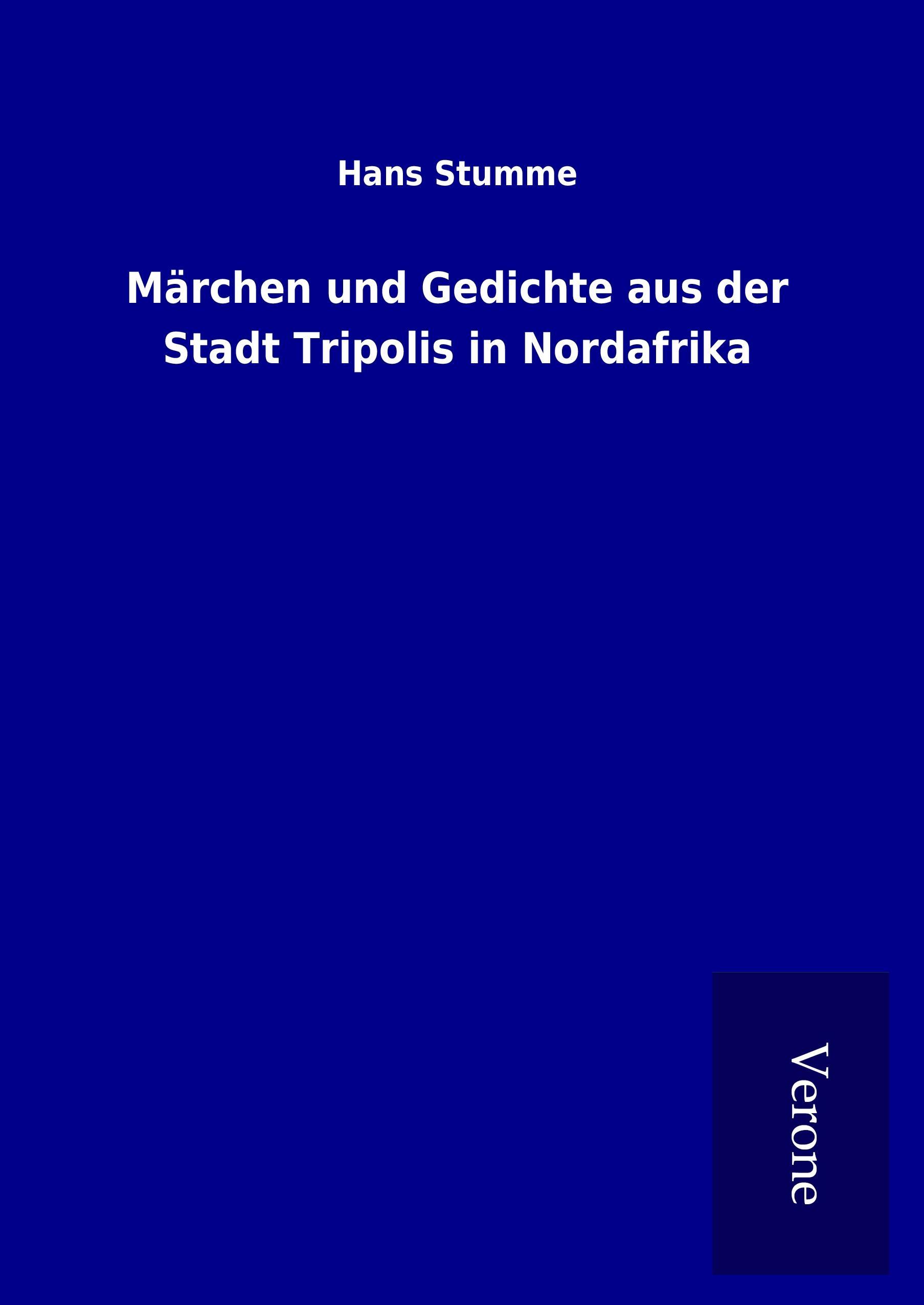 Vorderes Coverbild Märchen und Gedichte aus der Stadt Tripolis in Nordafrika