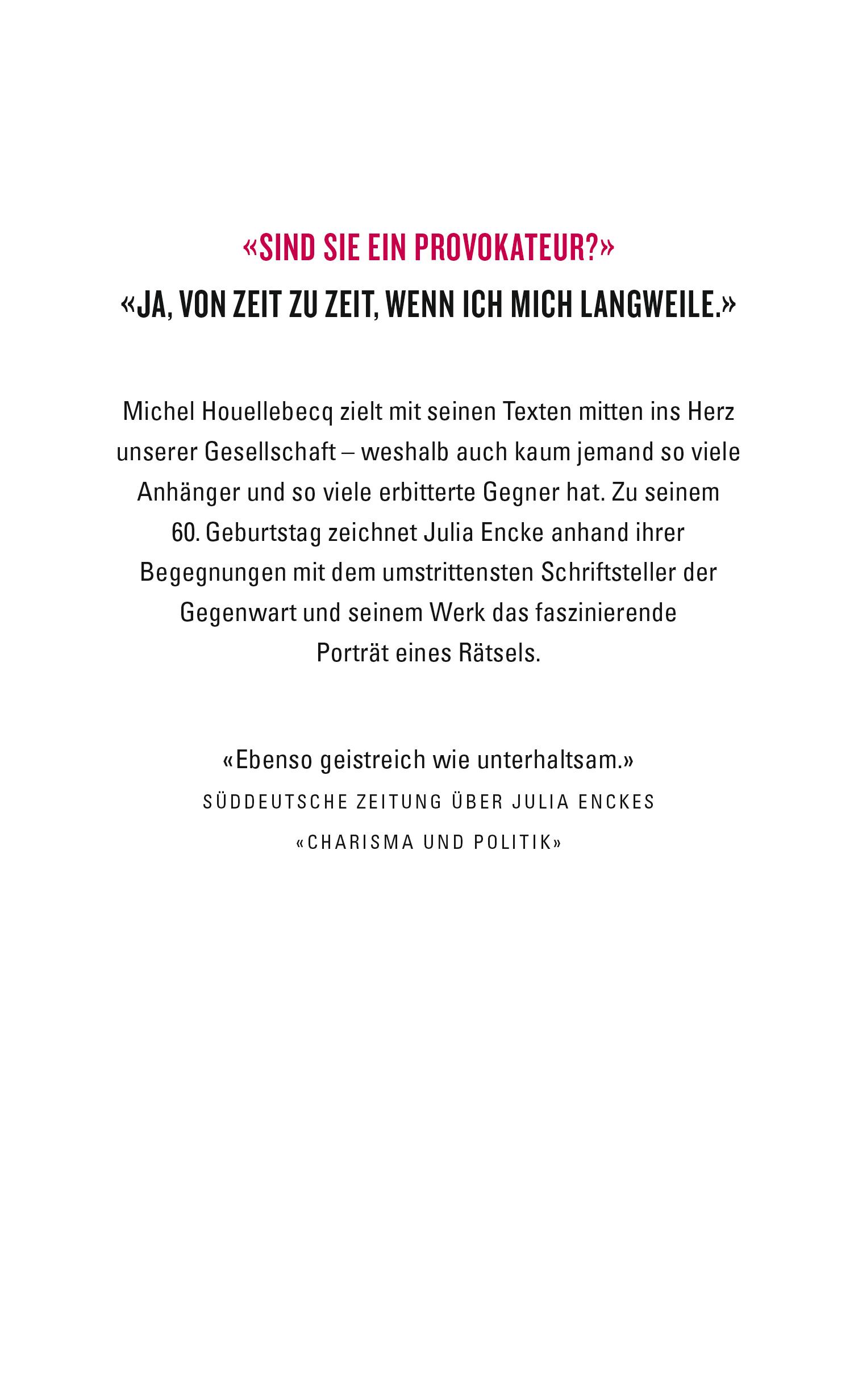 Rückseitencover Wer ist Michel Houellebecq?
