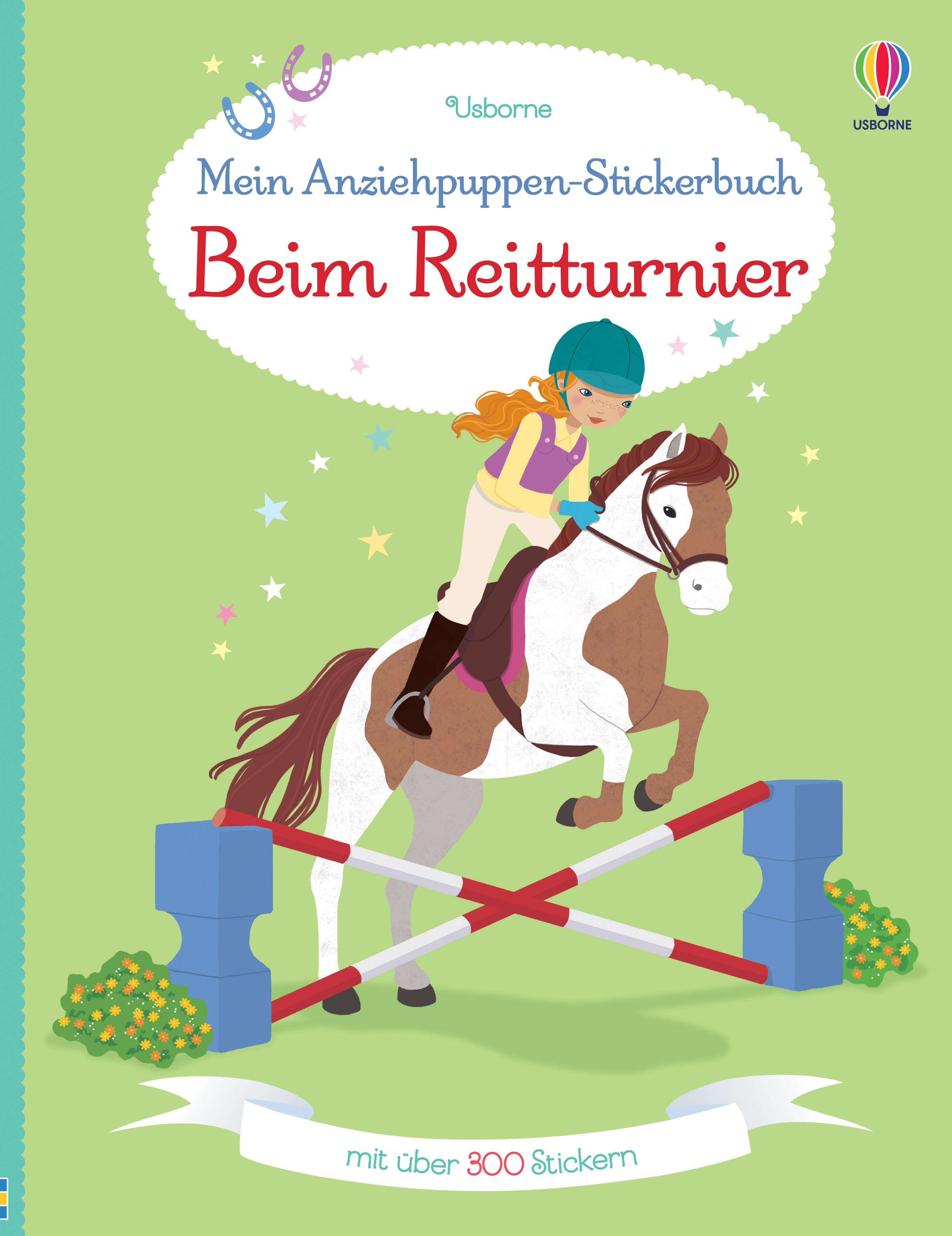 Vorderes Coverbild Mein Anziehpuppen-Stickerbuch: Beim Reitturnier
