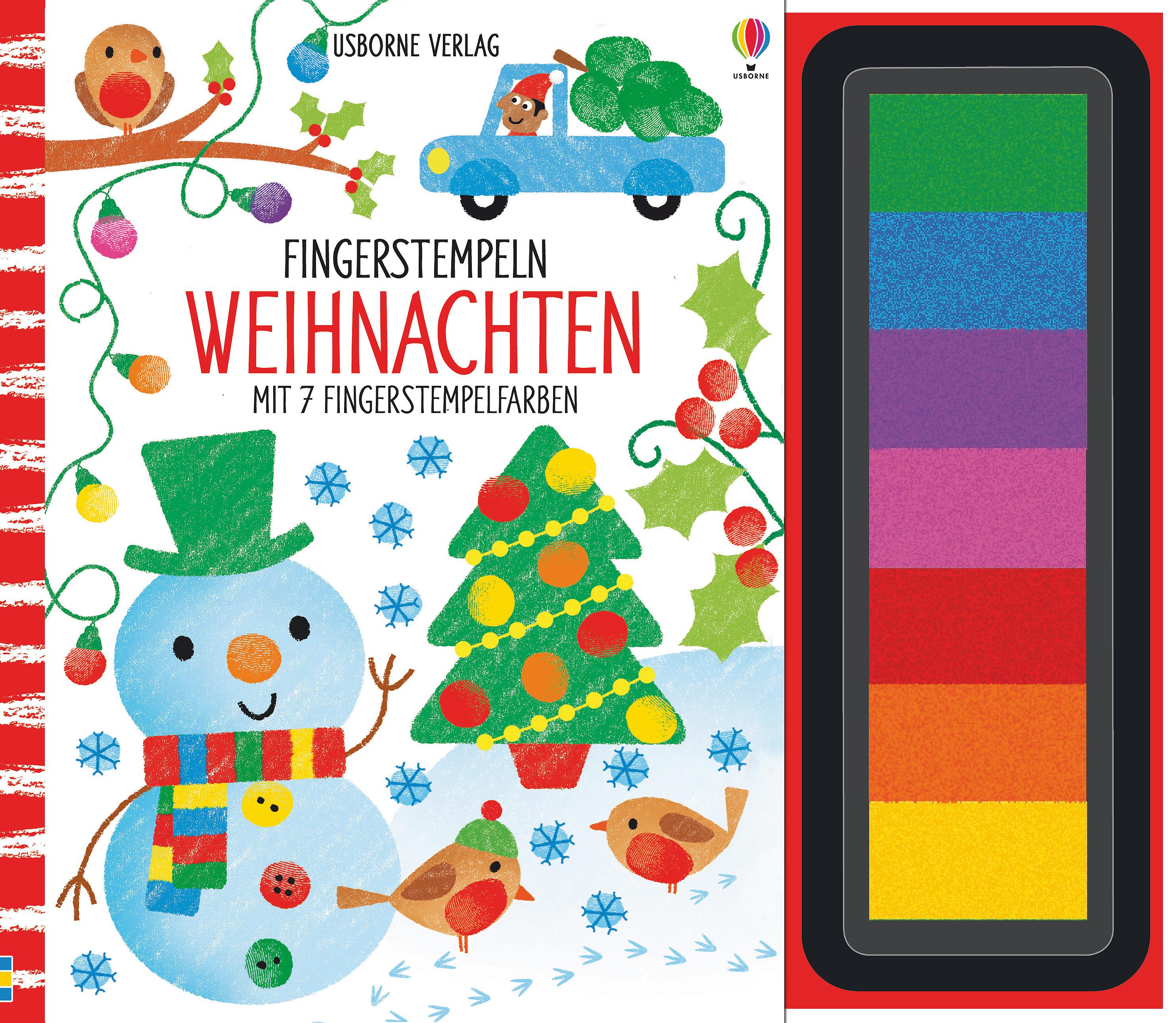 Vorderes Coverbild Fingerstempeln: Weihnachten