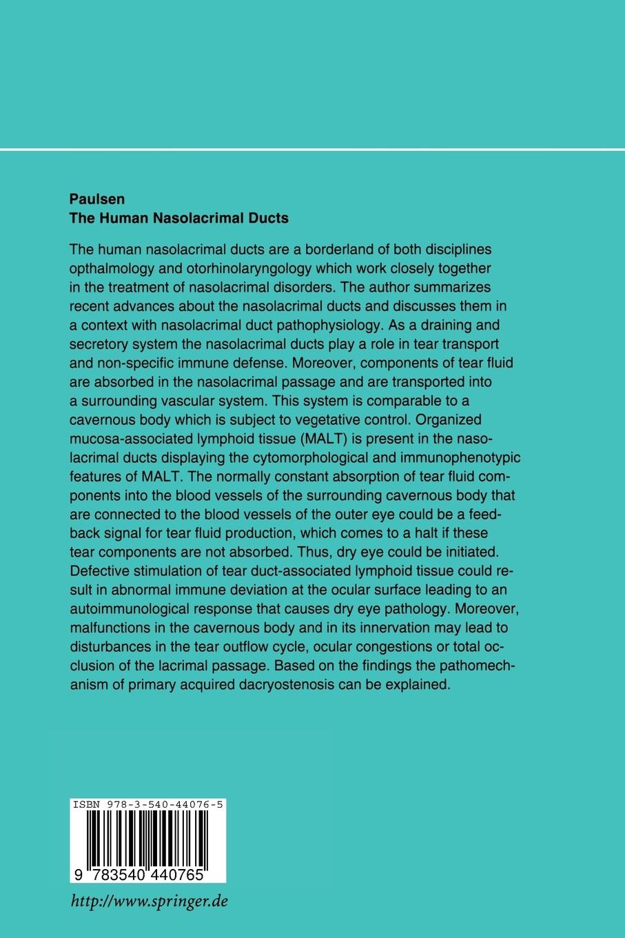 Rückseitencover The Human Nasolacrimal Ducts