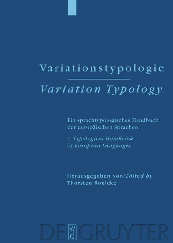 Vorderes Coverbild Variationstypologie / Variation Typology