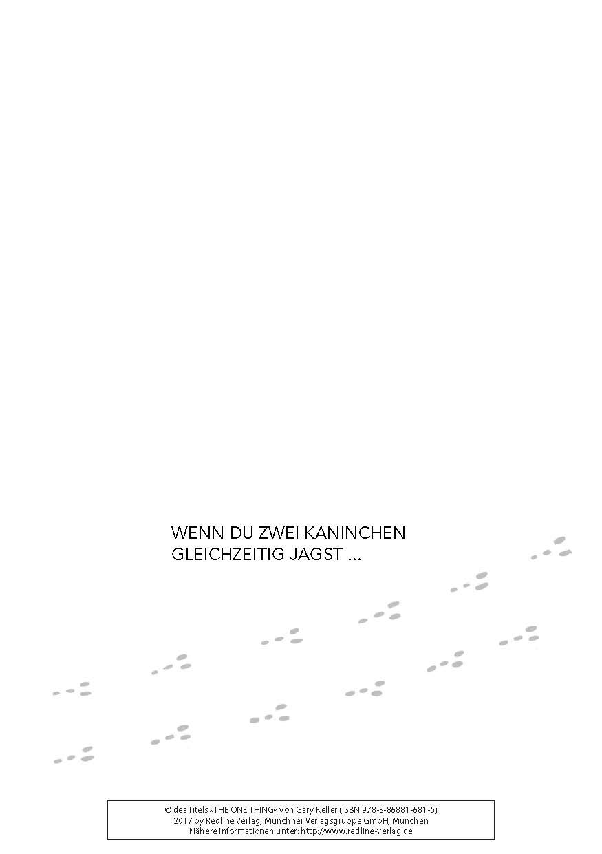 Beispielinhalt (Bild) The One Thing
