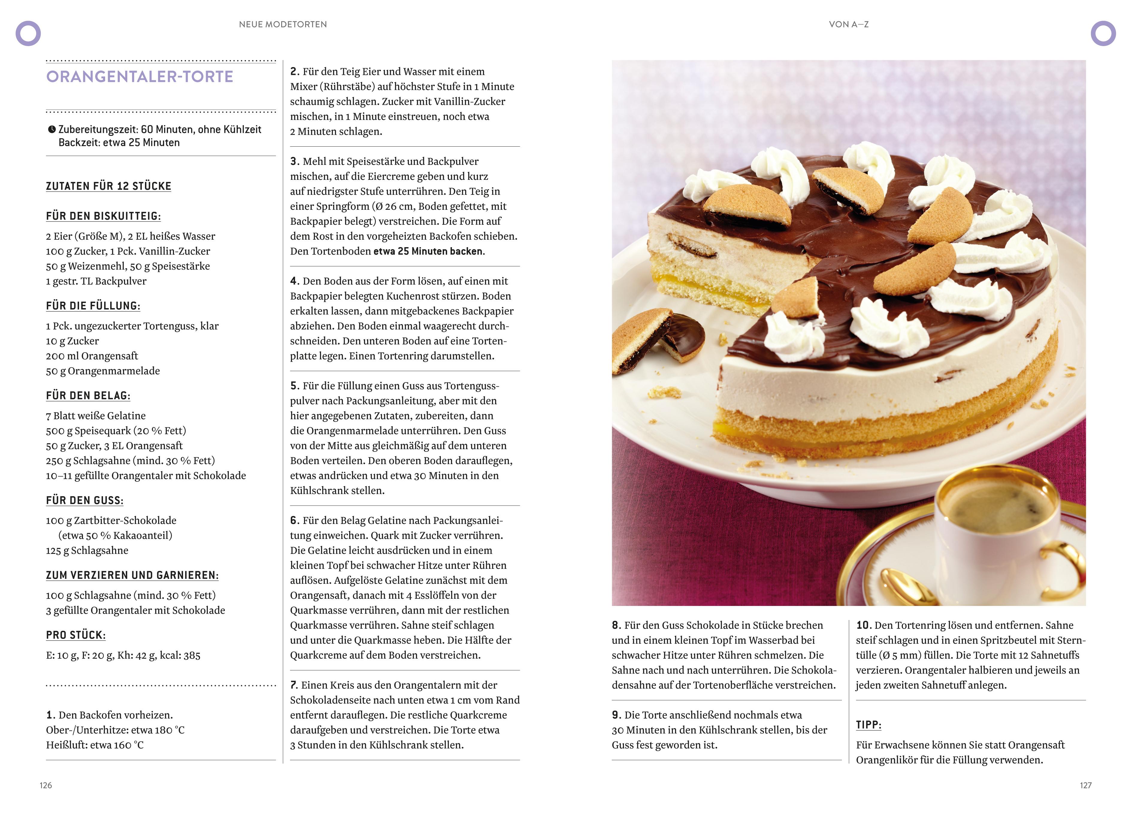 Beispielinhalt (Bild) Neue Modetorten von A-Z