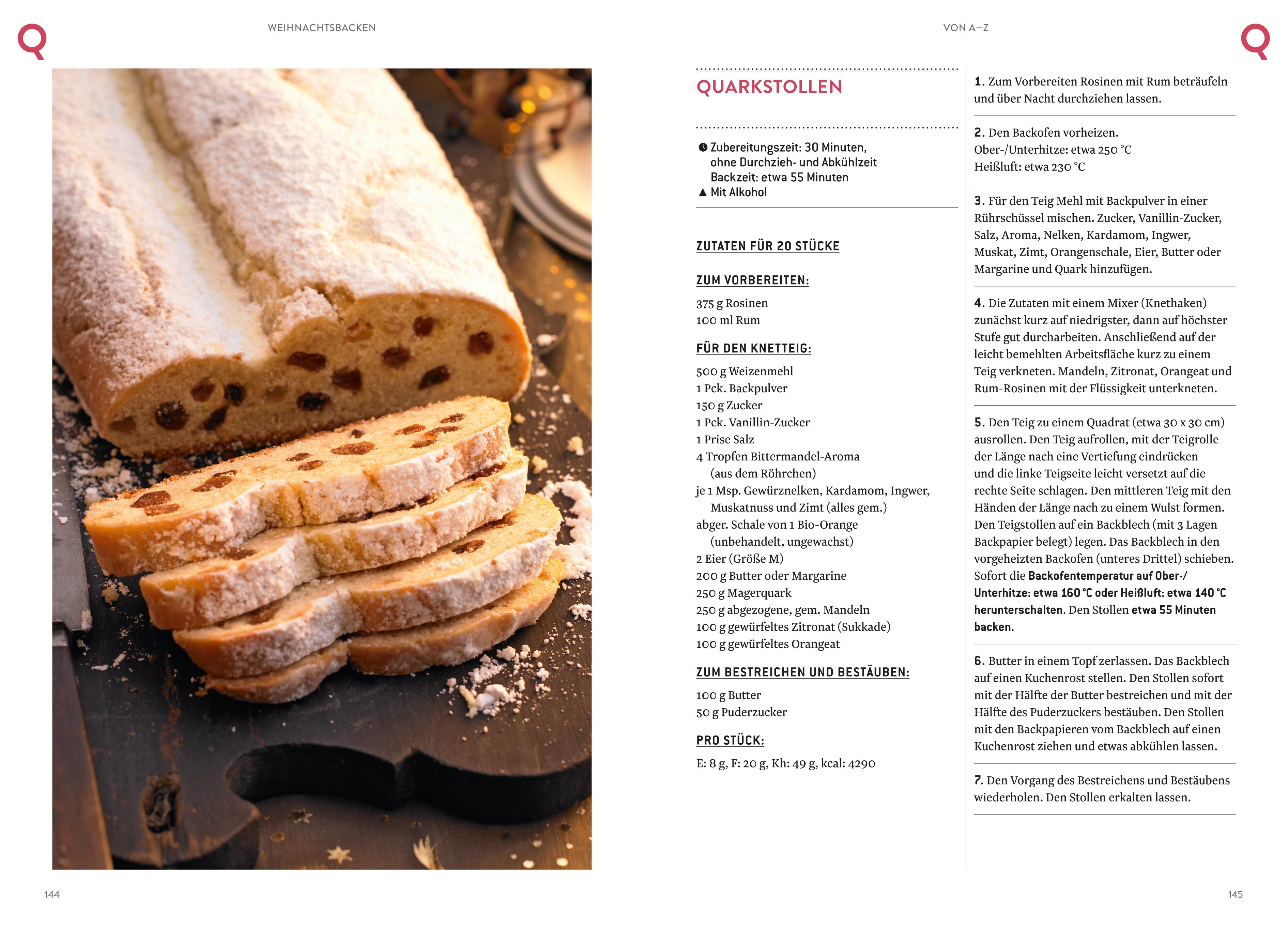 Beispielinhalt (Bild) Weihnachtsbacken von A-Z