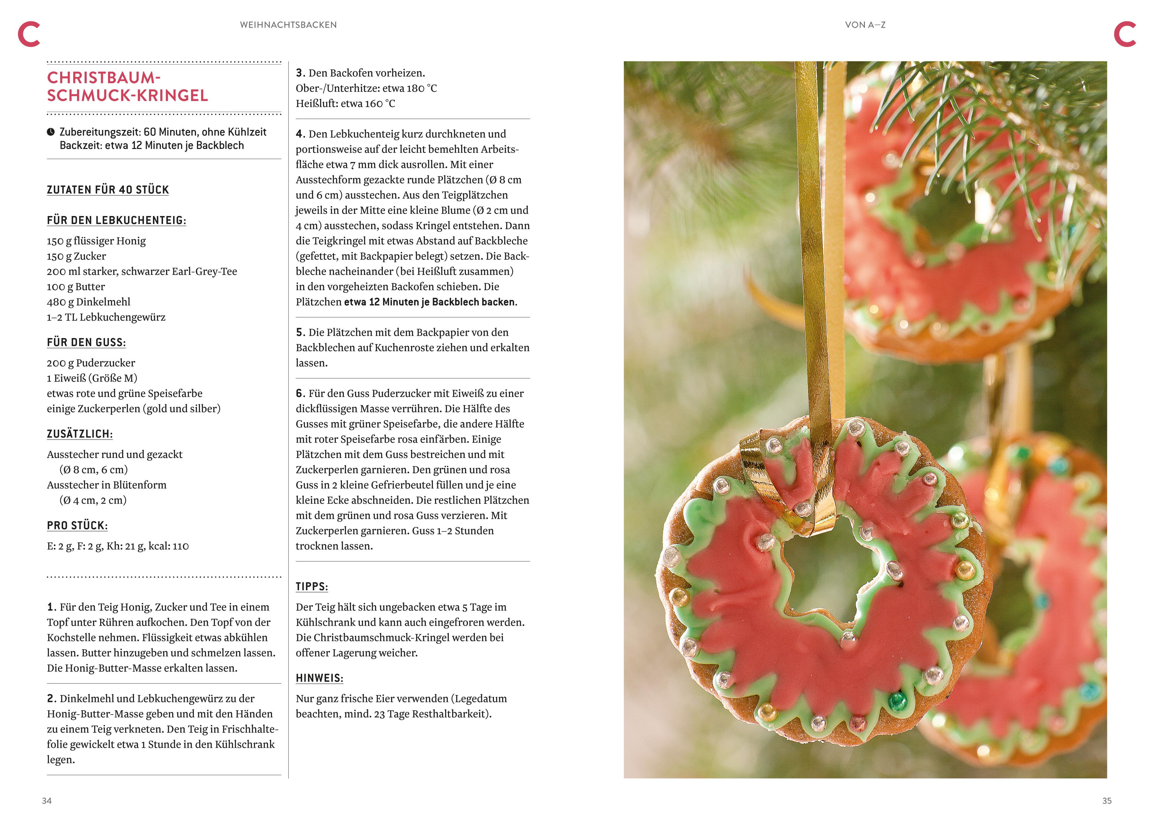 Beispielinhalt (Bild) Weihnachtsbacken von A-Z