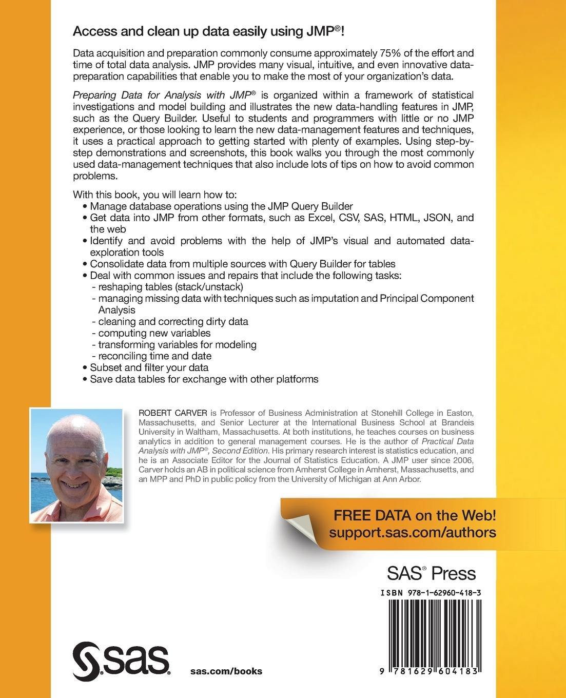 Rückseitencover Preparing Data for Analysis with JMP