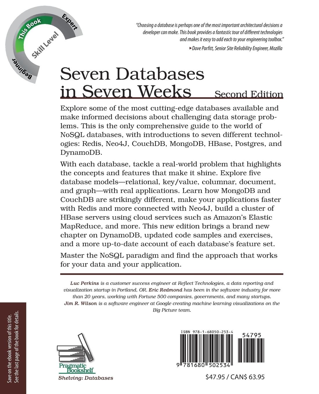 Rückseitencover Seven Databases in Seven Weeks