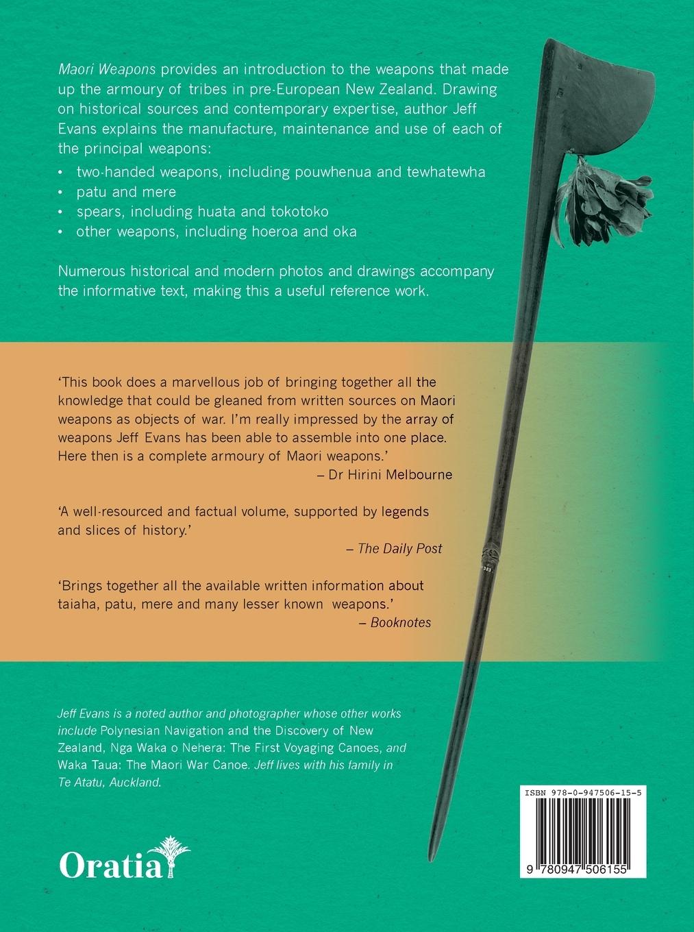 Rückseitencover Maori Weapons in Pre-European New Zealand