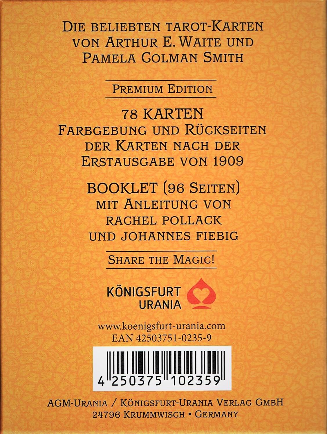 Rückseitencover Premium Tarot von A.E. Waite
