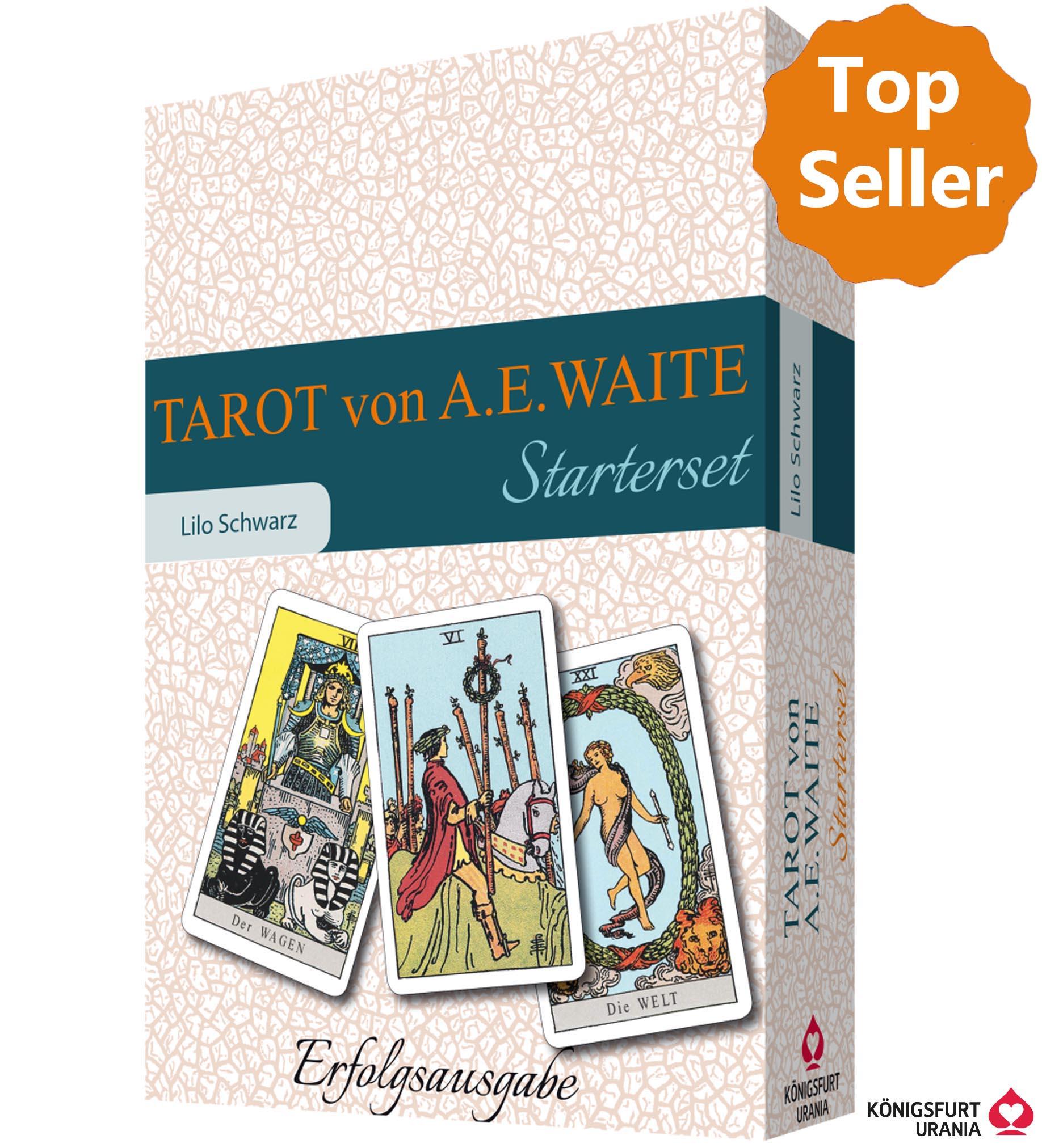 Vorderes Coverbild Tarot von A.E. Waite. Das Starterset