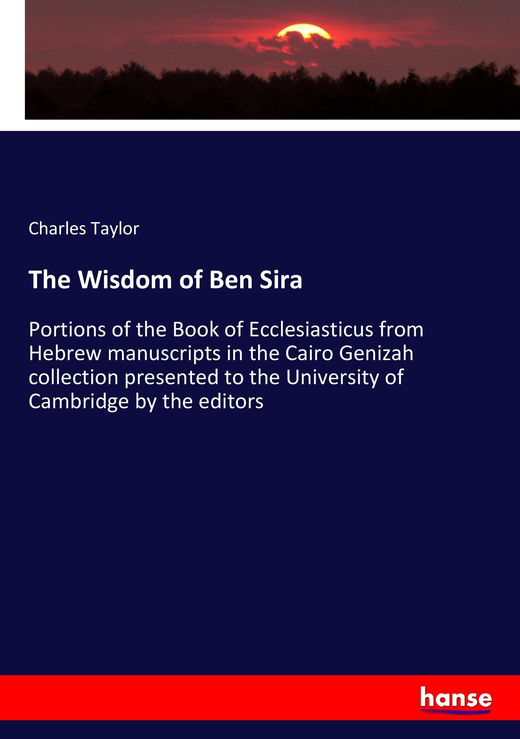 Vorderes Coverbild The Wisdom of Ben Sira