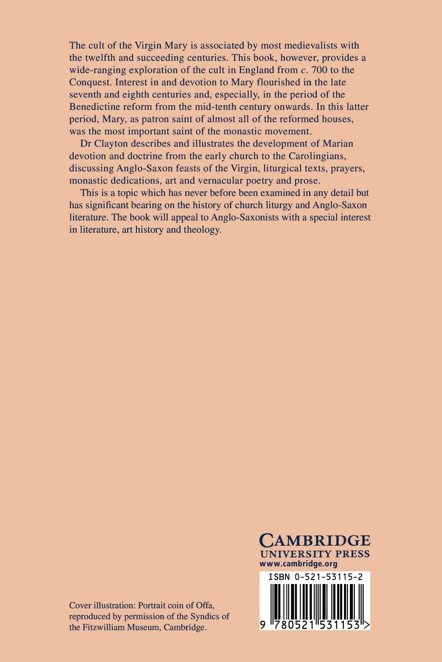 Rückseitencover The Cult of the Virgin Mary in Anglo-Saxon England