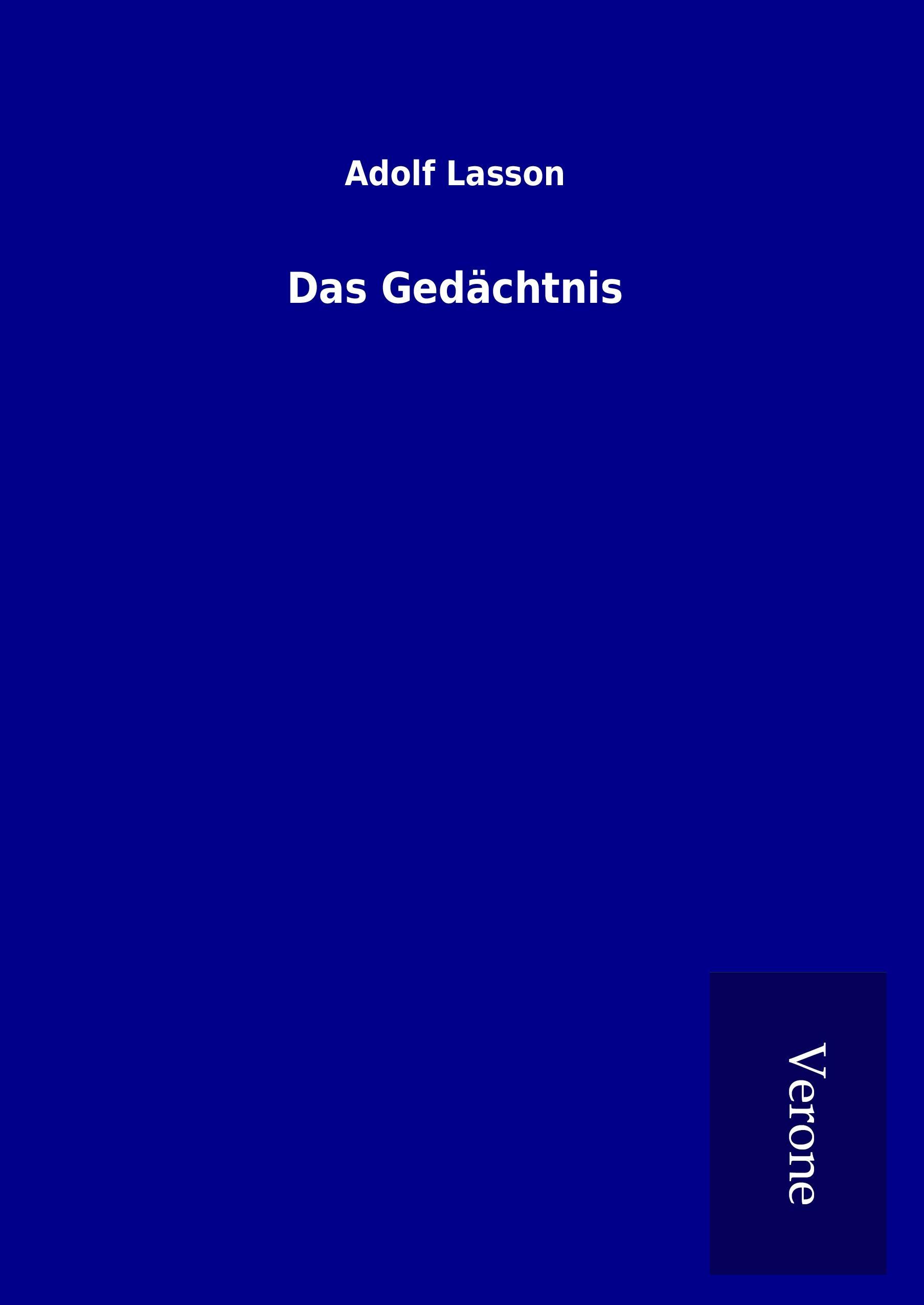 Vorderes Coverbild Das Gedächtnis