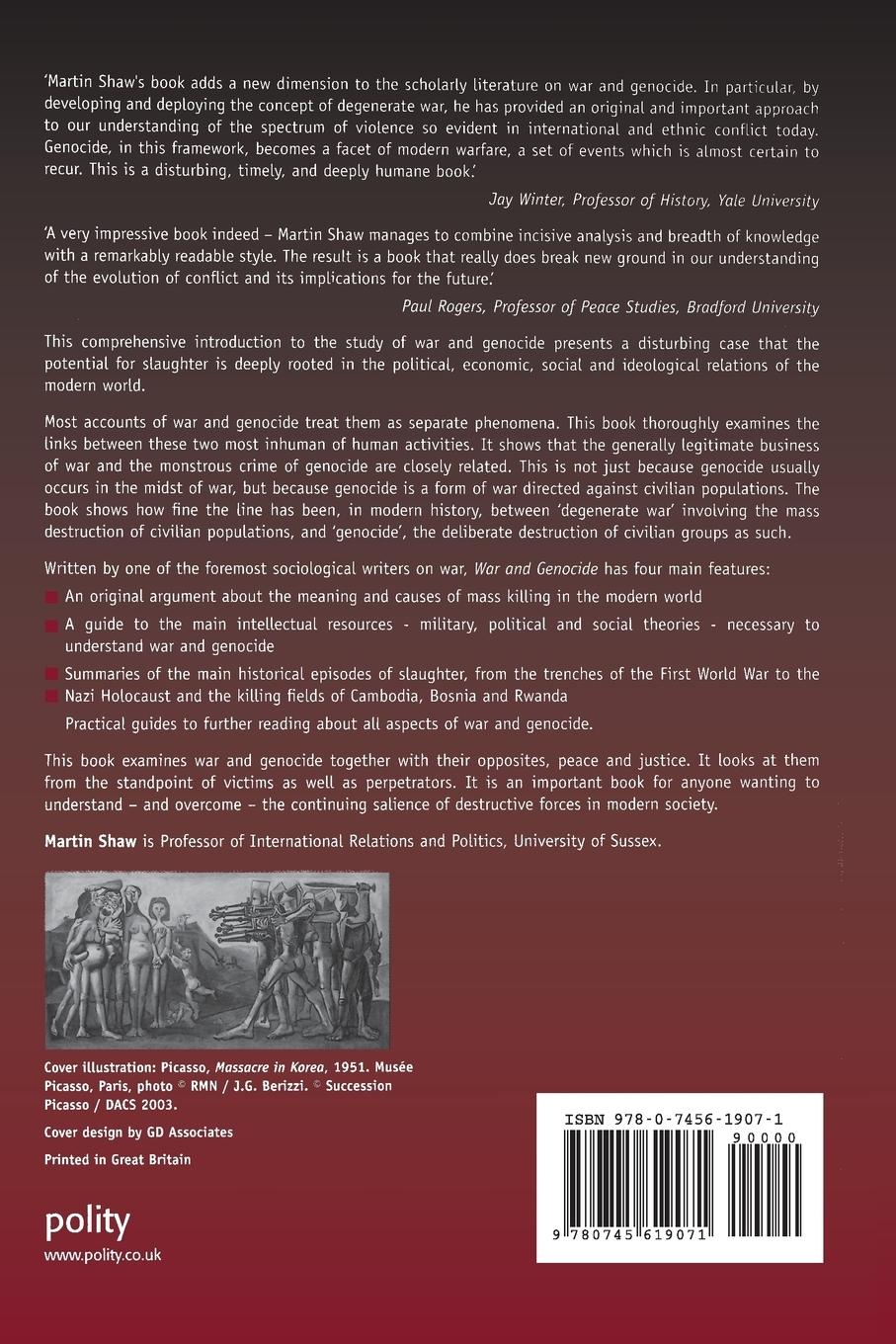 Rückseitencover War and Genocide