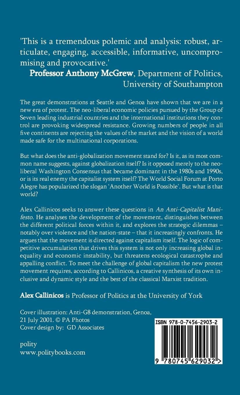 Rückseitencover An Anti-Capitalist Manifesto