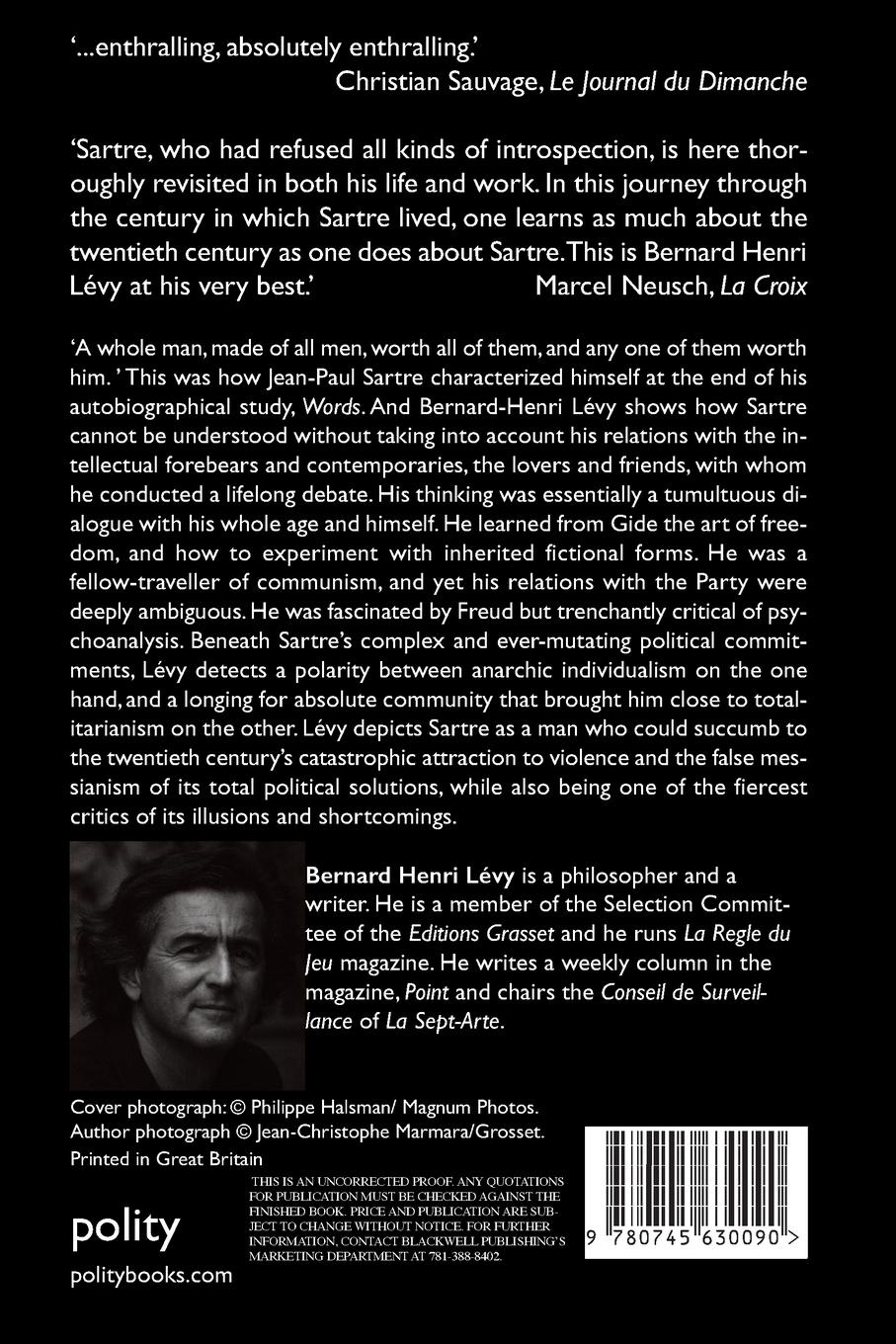 Rückseitencover Sartre