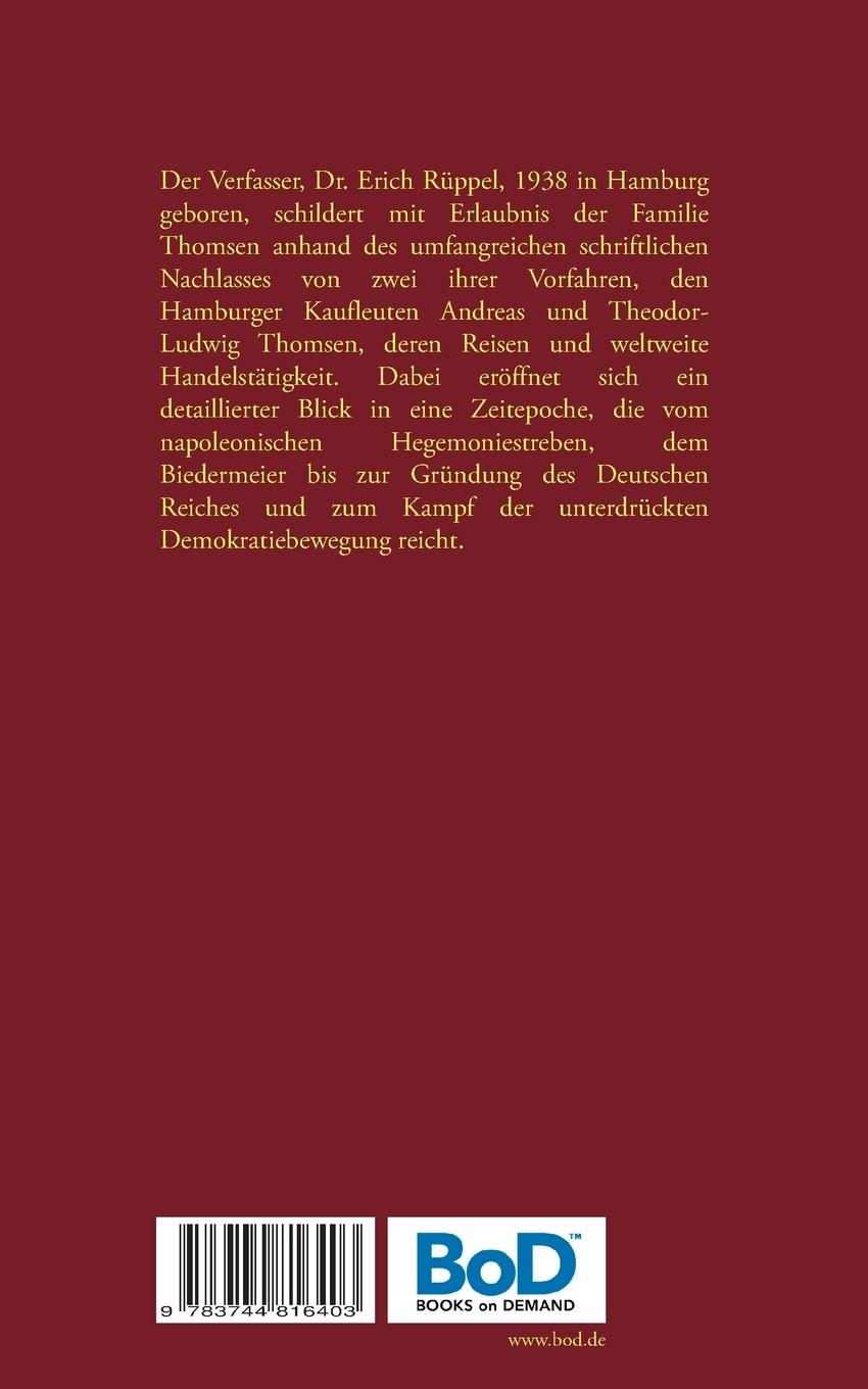 Rückseitencover Eine Hamburger Kaufmannsfamilie im 19. Jahrhundert
