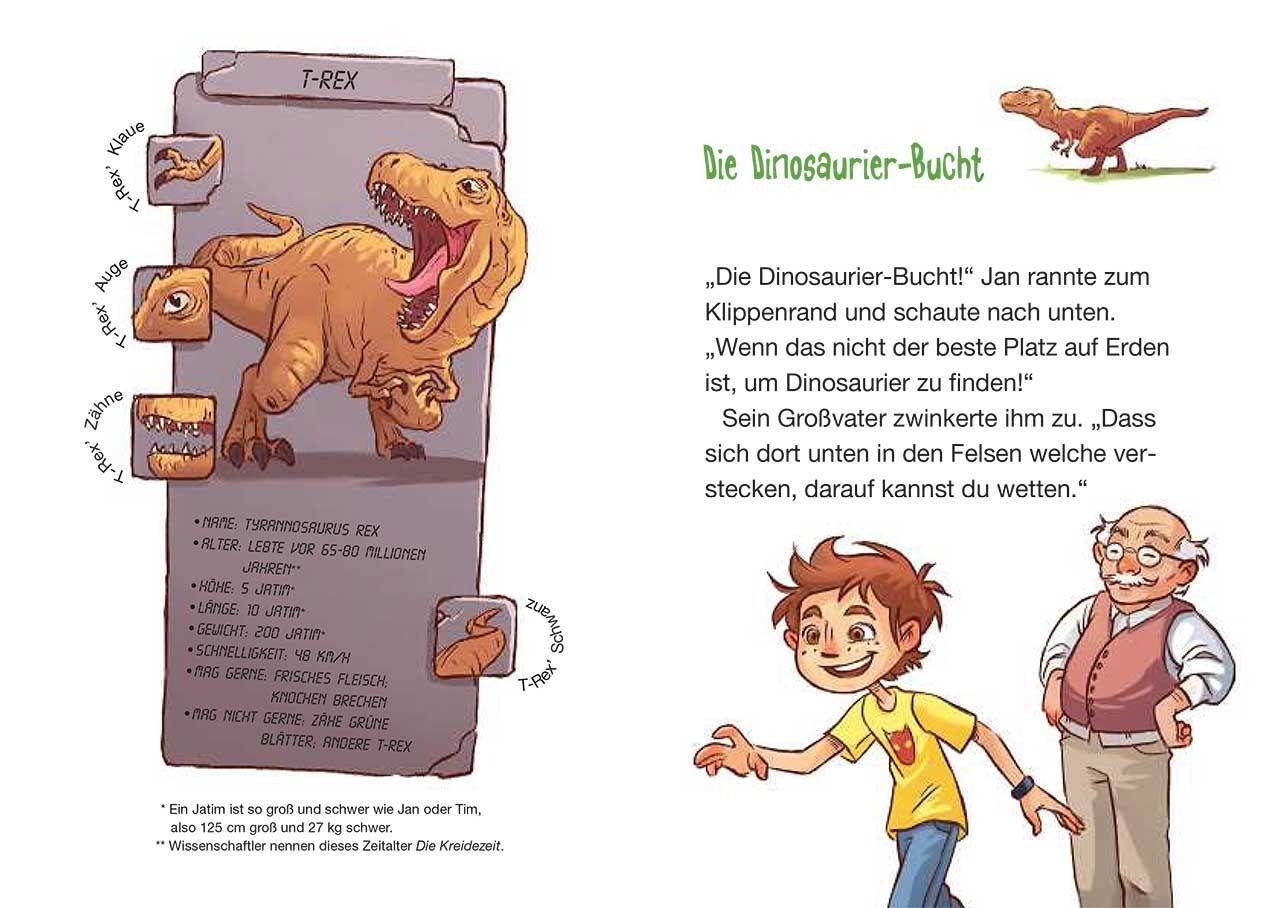 Beispielinhalt (Bild) Das geheime Dinoversum Xtra - Auf der Fährte des T-Rex