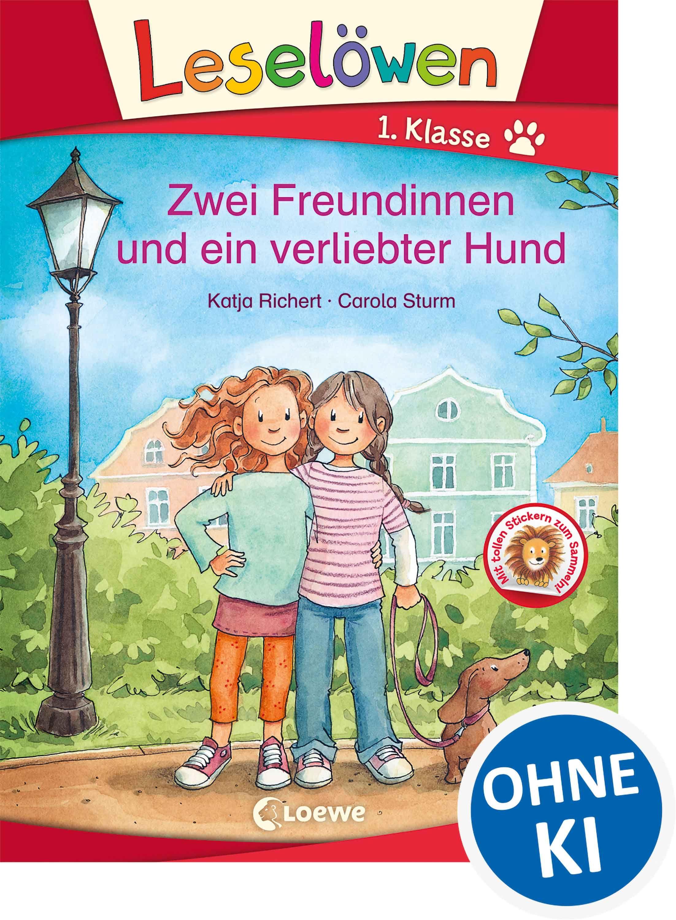 Vorderes Coverbild Leselöwen 1. Klasse - Zwei Freundinnen und ein verliebter Hund