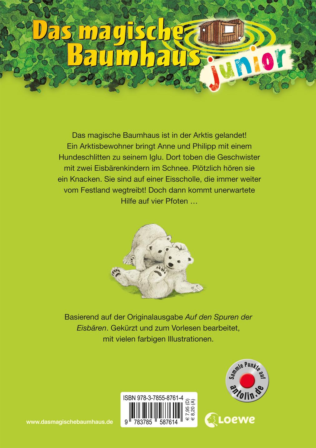 Rückseitencover Das magische Baumhaus junior 12 - Rettung für die kleinen Eisbären