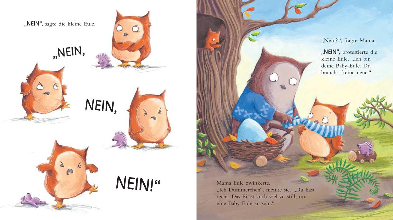 Beispielinhalt (Bild) Ein Geschwisterchen für die kleine Eule