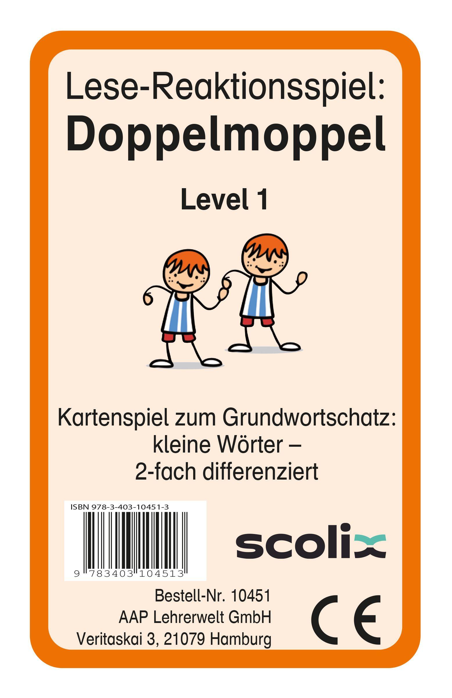 Vorderes Coverbild Lese-Reaktionsspiel: Doppelmoppel Level 1