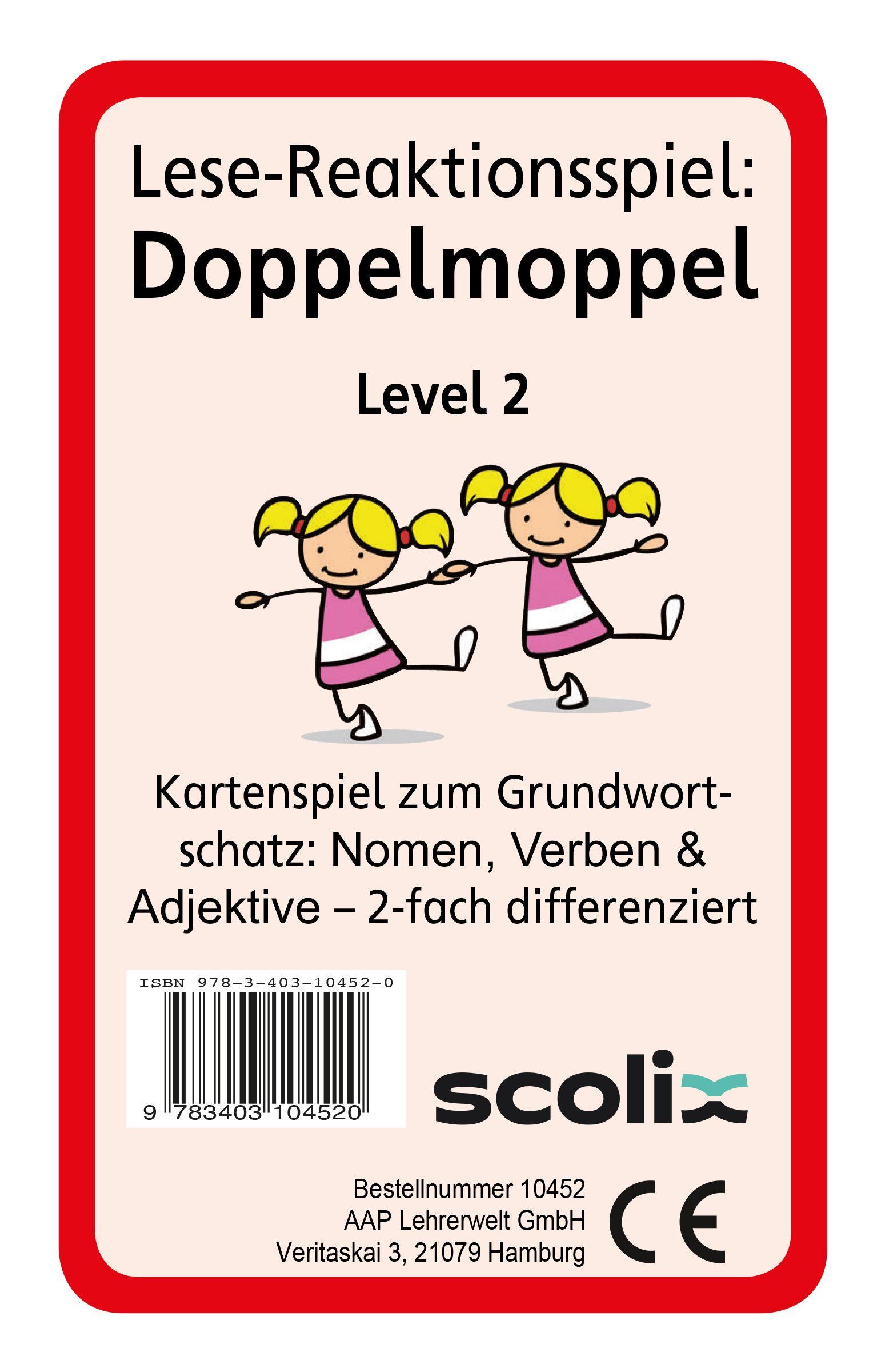 Vorderes Coverbild Lese-Reaktionsspiel: Doppelmoppel Level 2