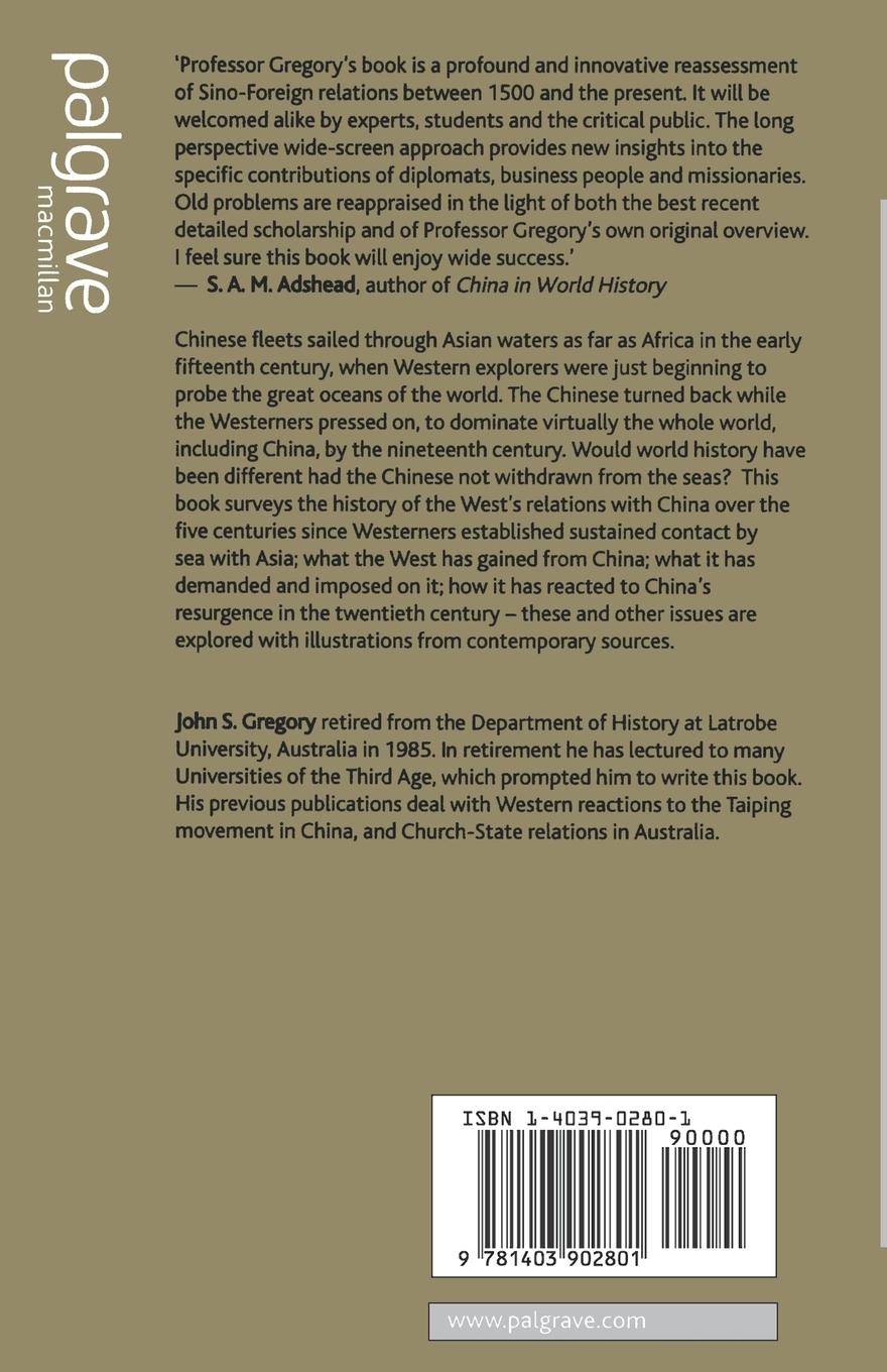 Rückseitencover The West and China Since 1500