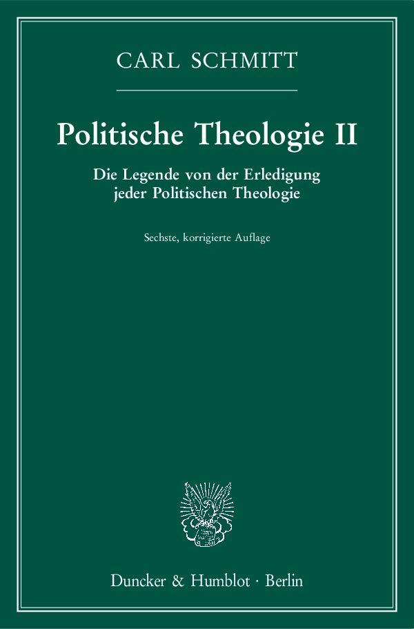 Vorderes Coverbild Politische Theologie II